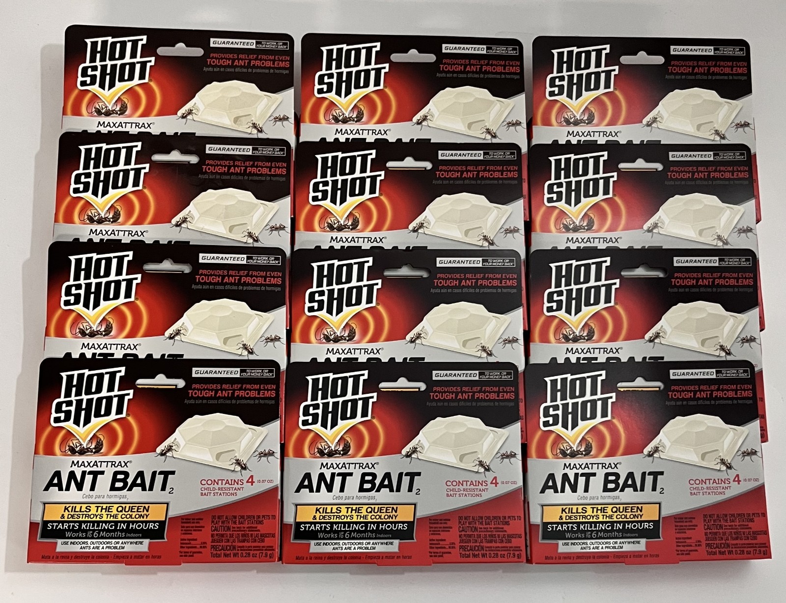 MaxAttack Ant Bait, 0.28 oz, HG-2040W (Lot of 12 Boxes / 4-Count Each)