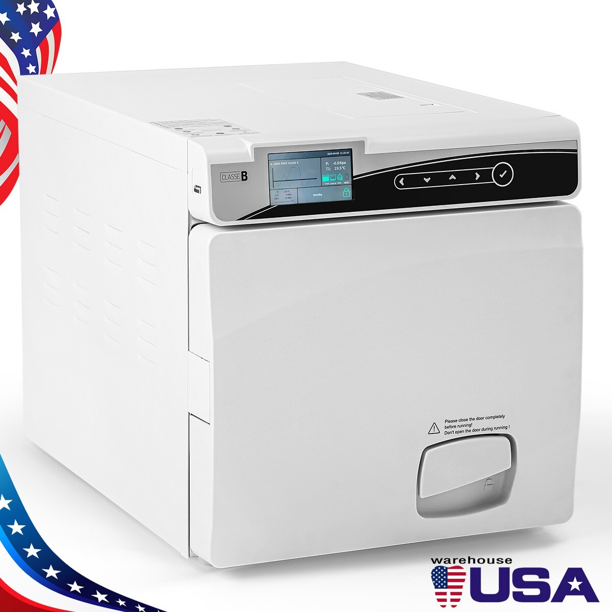 17L Class B Dental Steam Sterilizer Vacuum Sterilization Built-in printer