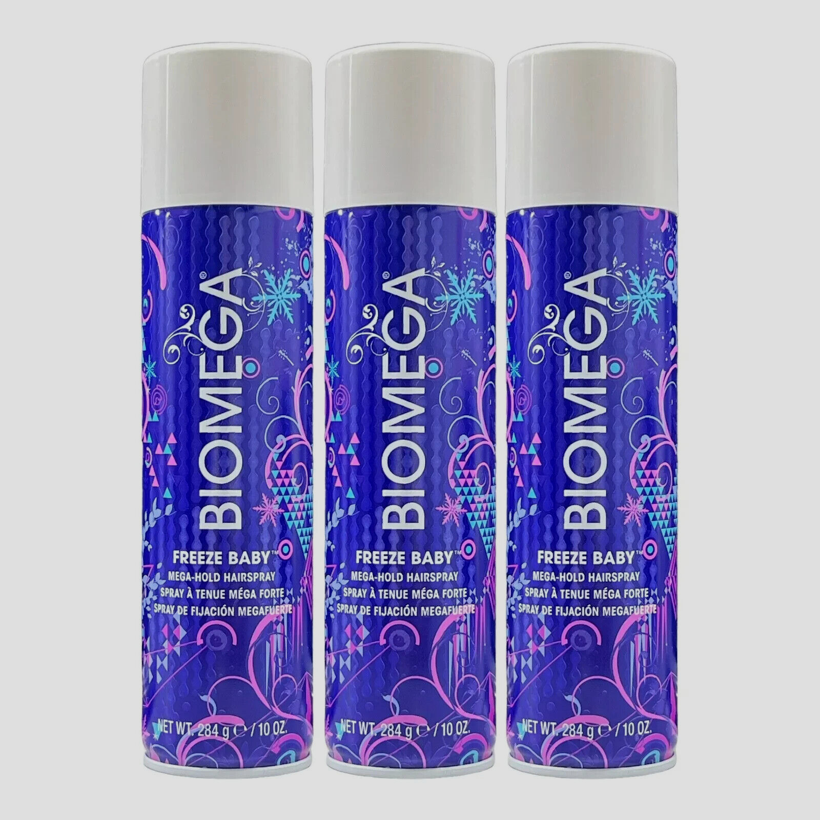 Aquage Biomega Freeze Baby Mega Hold Hairspray 10 Oz (Pack of 3)