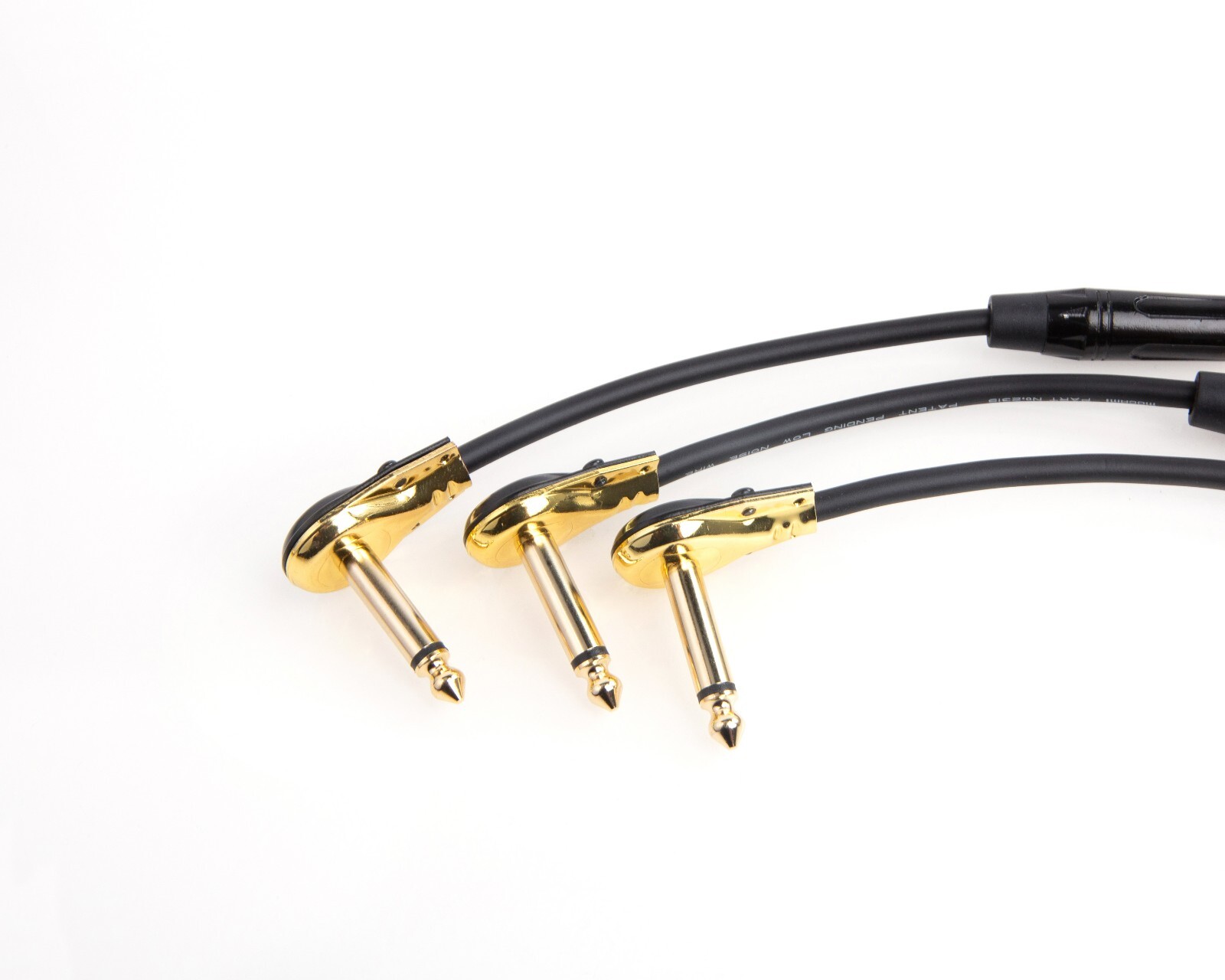 3-Pack Mogami 2314 Pedal Effects, single angle Patch cable
