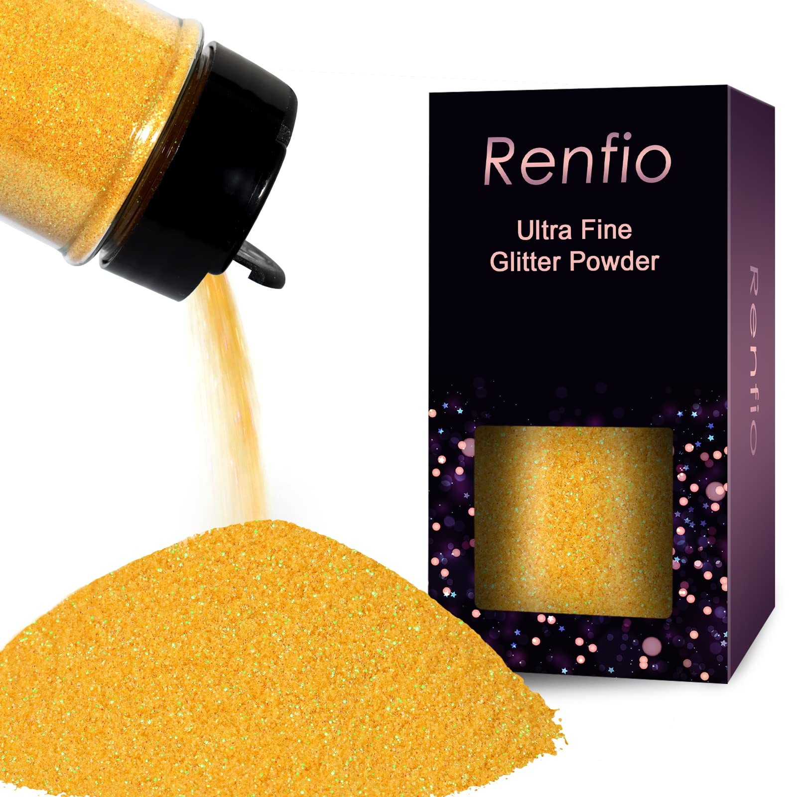 Iridescent Ultra Fine Glitter Powder for Crafts, Tumblers, and Slime  Yellow
