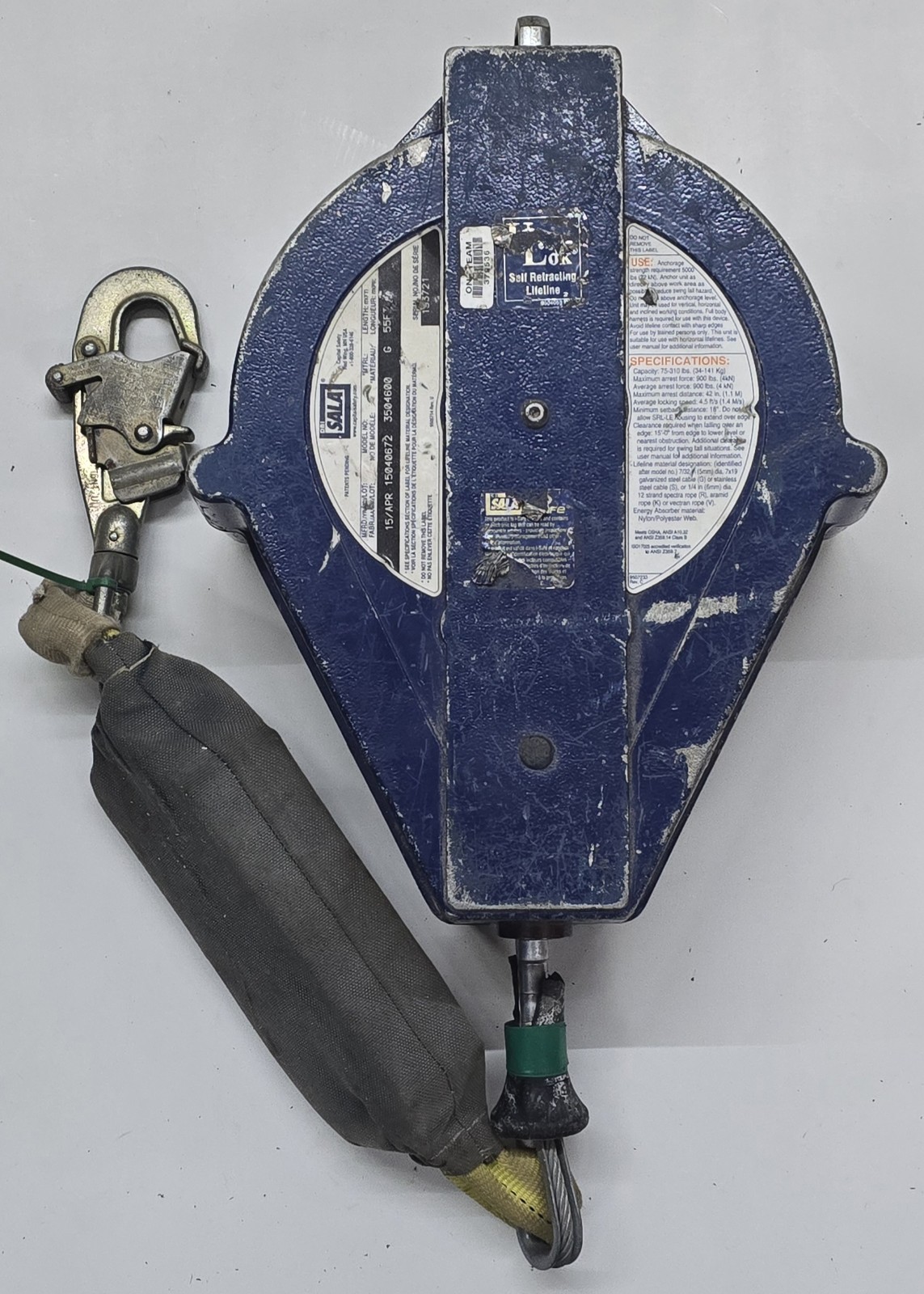3M DBI Sala 55 FT SRL Ultra-Lok Self Retracting Lifeline 3504600 for Harness