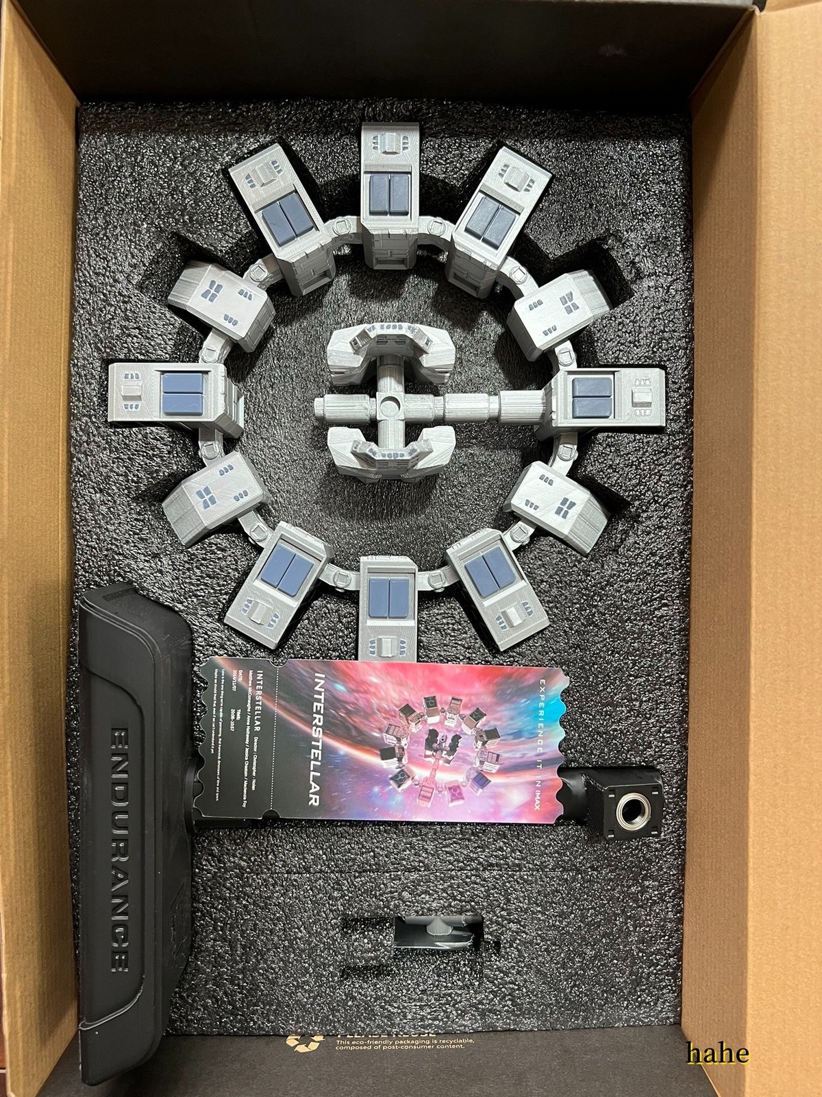 Interstellar Endurance Space Station Rotatable Model 3D Printed Collect Ornament