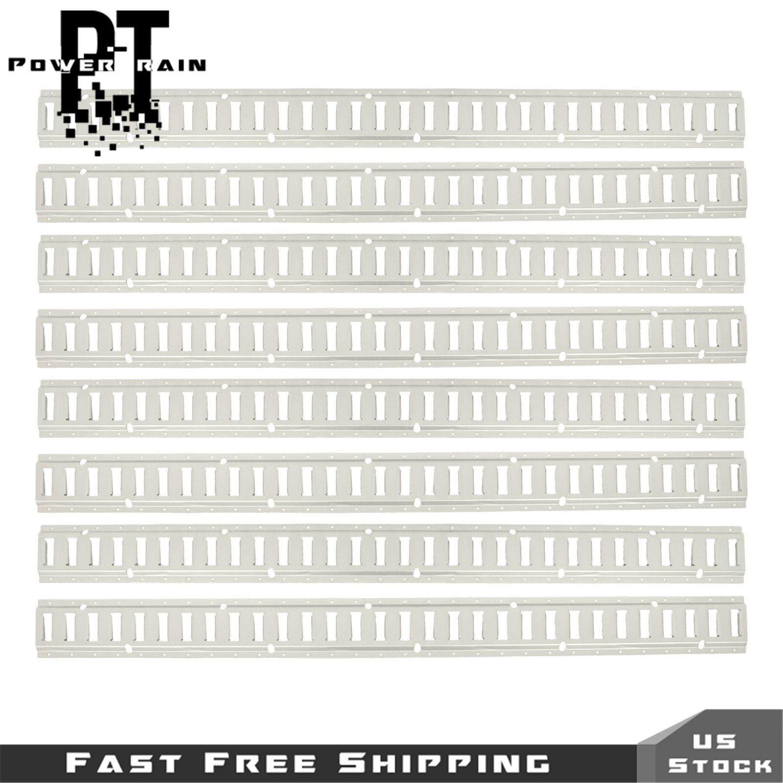 8x 5' Galvanized E-Track for Enclosed Trailers Cargo Trucks Vans Haulers