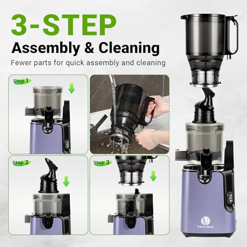 Juicer Machine, Cold Press Juicer with 5.1'' Extra Large Feed Chute for Whole