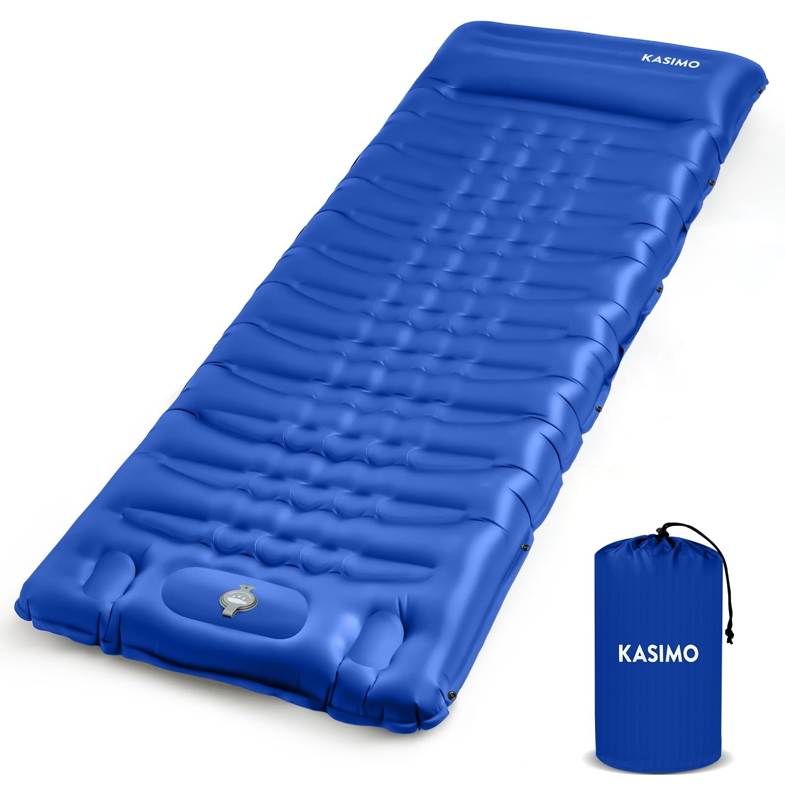 Camping Sleeping Pad Ultra Thick 6 Inch Sleeping Mat with Pillow & Built-in Foot