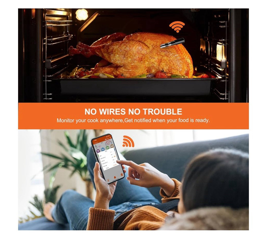 Wireless Meat Thermometer – 500Ft Remote