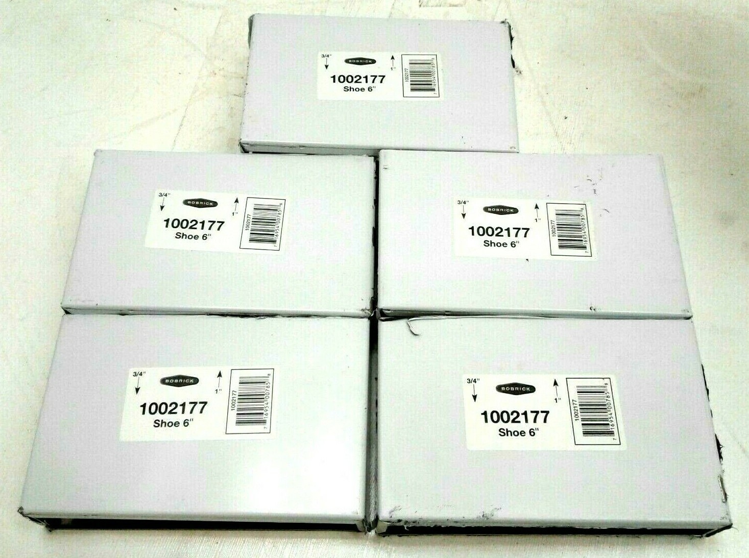 BOBRICK SHOE 6" STAINLESS STEEL #1002177 LOT OF 6