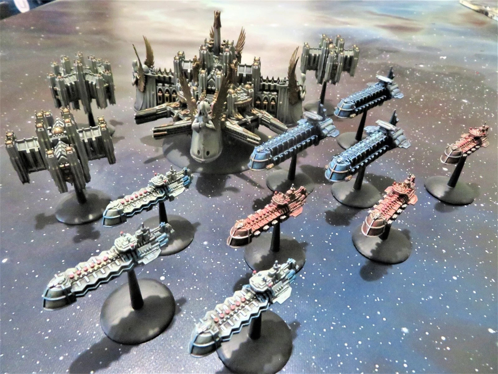 System ships (9 piece set) - Compatible with Battlefleet Gothic