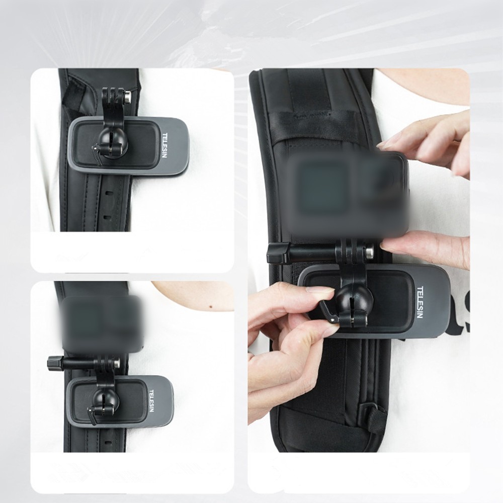 360° Adjustable Universal Cemara/Phone Backpack Clip Magnetic Mount Holder