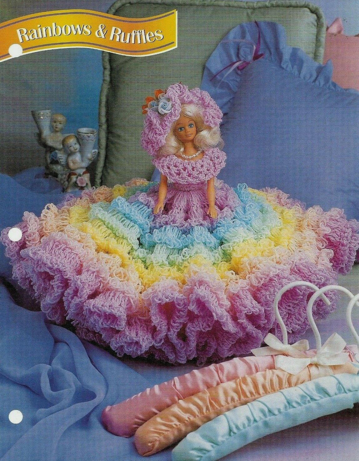 NEW RAINBOWS & RUFFLES DRESS FASHION DOLL ANNIE'S CROCHET PATTERN INSTRUCTIONS