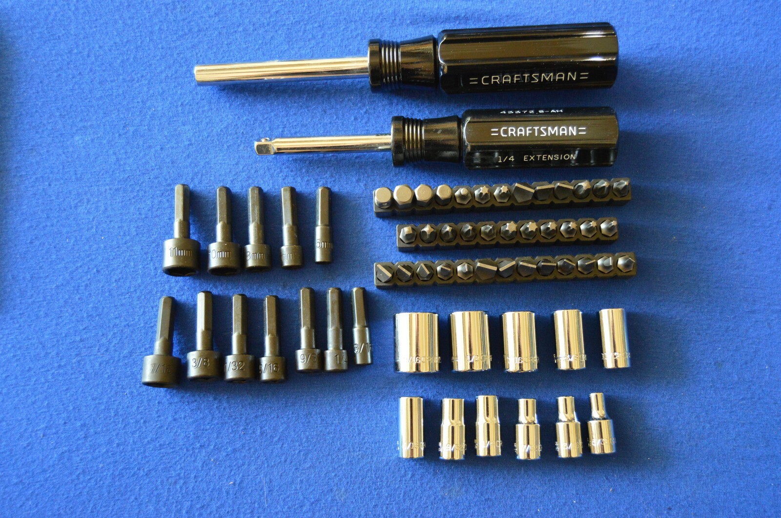 Craftsman 51 PC Magnetic/Spinner Handle, Nut Driver, Screw Bits, Sockets 457