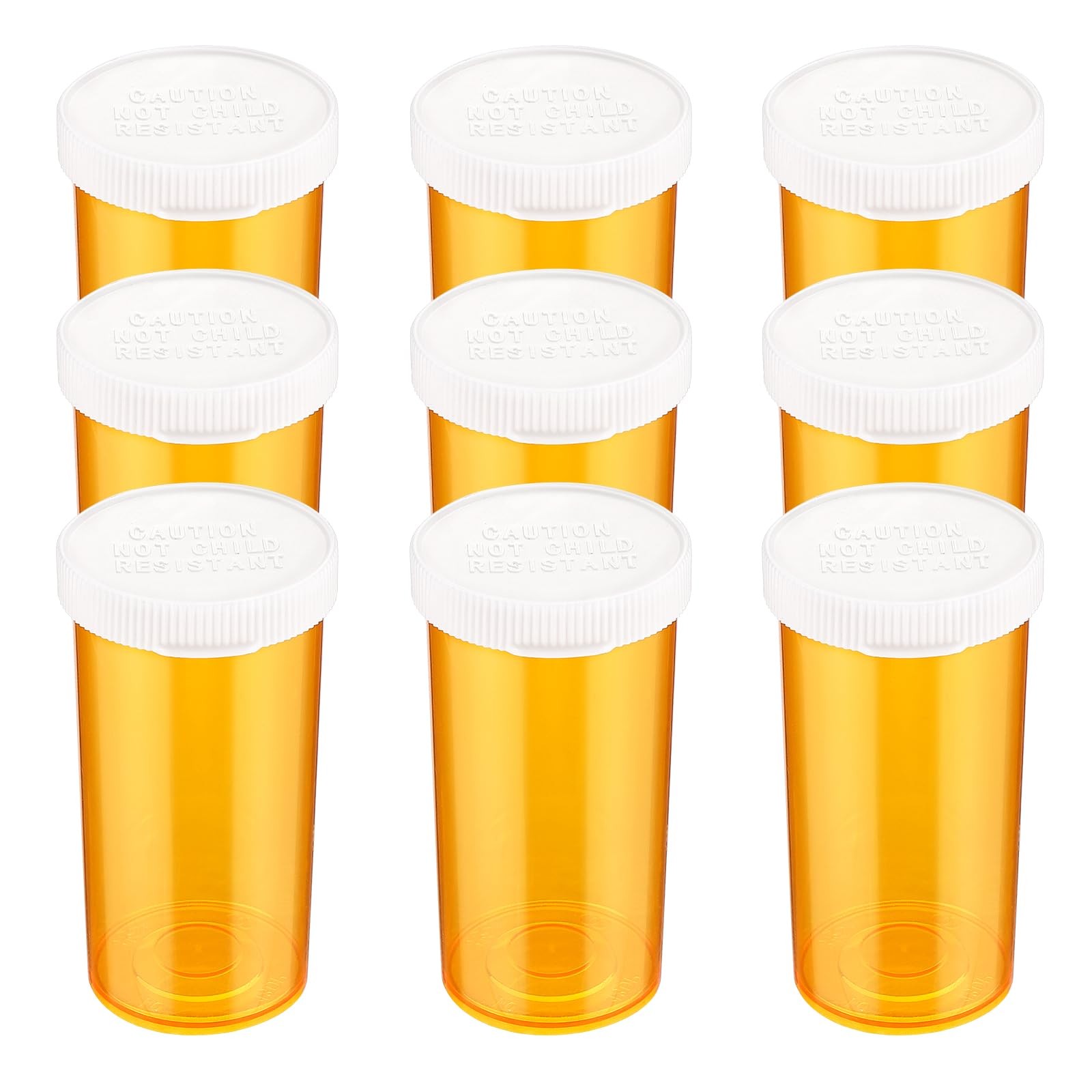 Frascos de pastillas vacíos con tapas, frascos de medicamentos, viales plástico