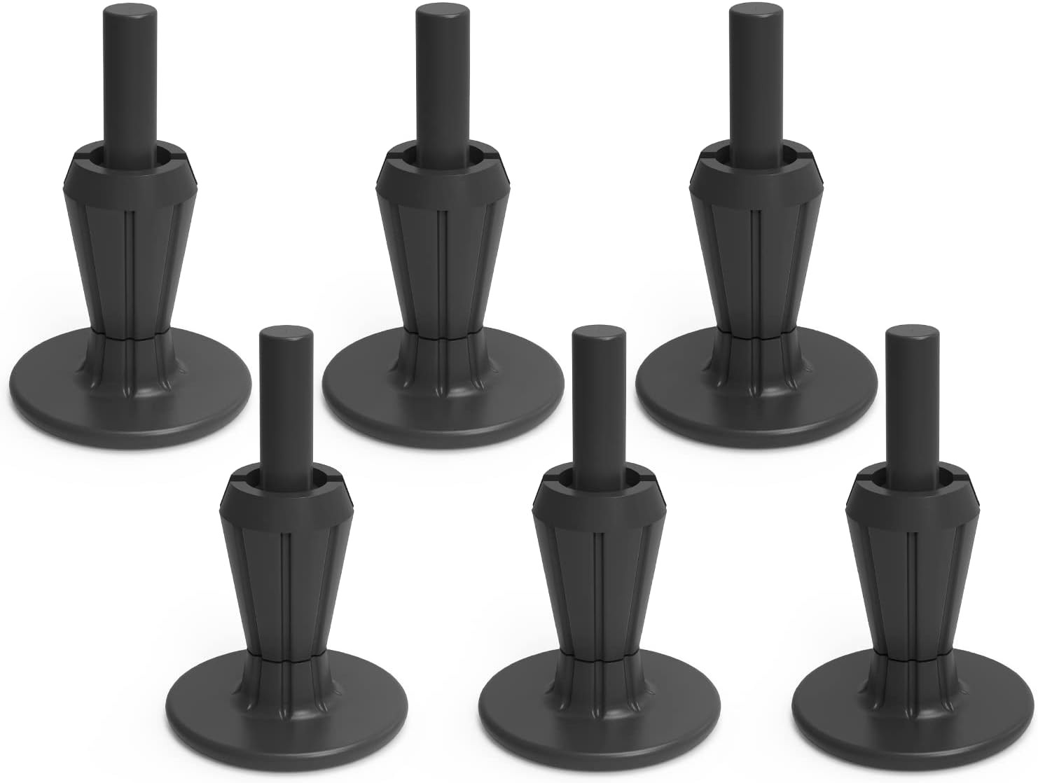 6 Pcs Steel Stem Plastic Bed Frame Feet,Sturdy Bed Frame Legs for Replace Wheels