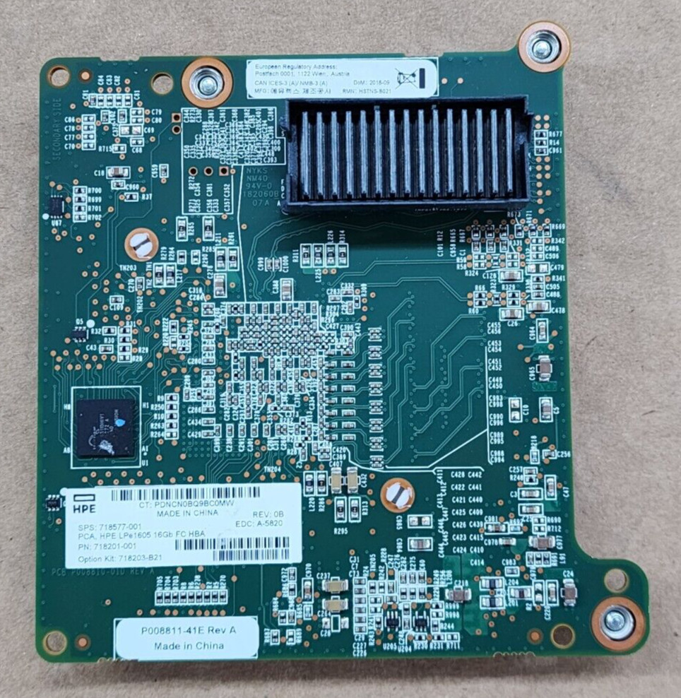 HP 718201-001 LPE1605 16GB 2-Port FC Mezzanine HBA for ProLiant BL460c G8/9