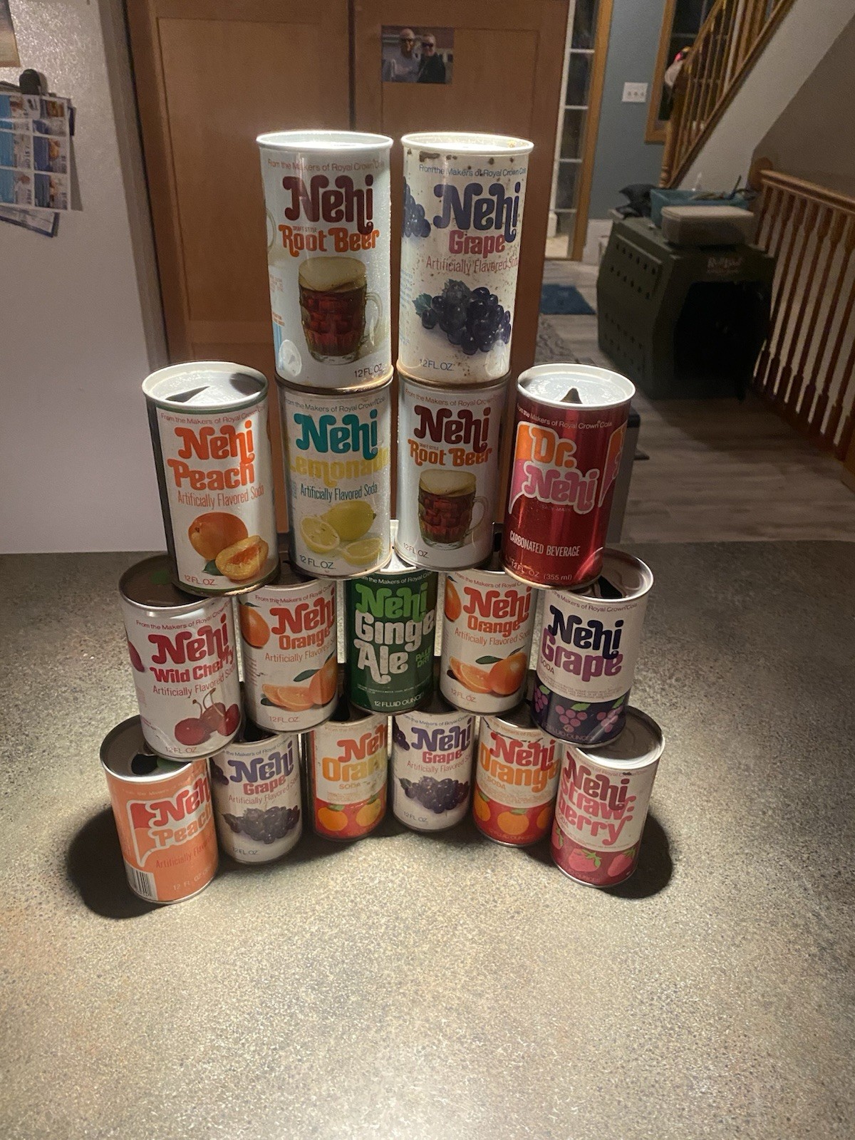 Vintage Nehi 17 Lot  12 Oz. P/T S/S Soda 🥤 Cans Royal Crown Cola Co.