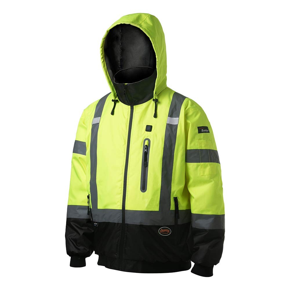 Pioneer Hi-Vis Heated Safety Bomber Jacket Waterproof 3XL V1210160U-3XL