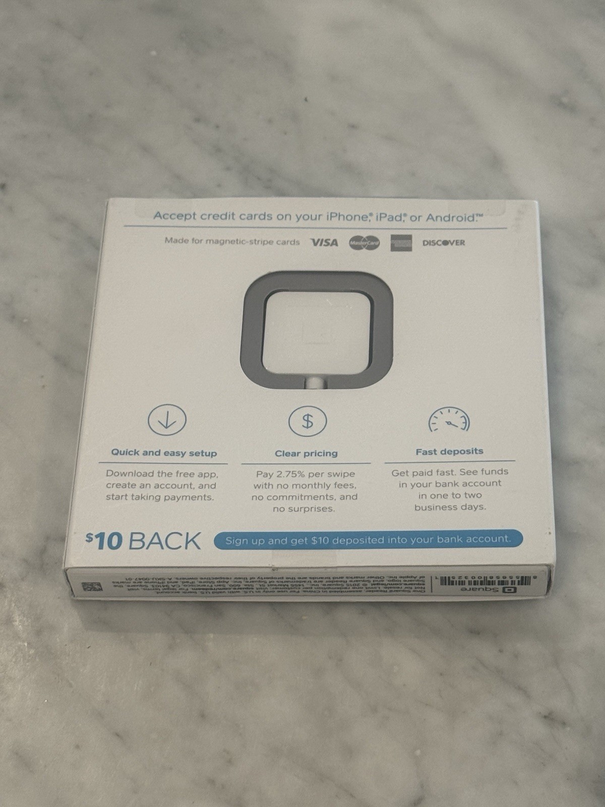 Square Reader Magstripe Credit Card Reader Mobile for iPhone iPad Android