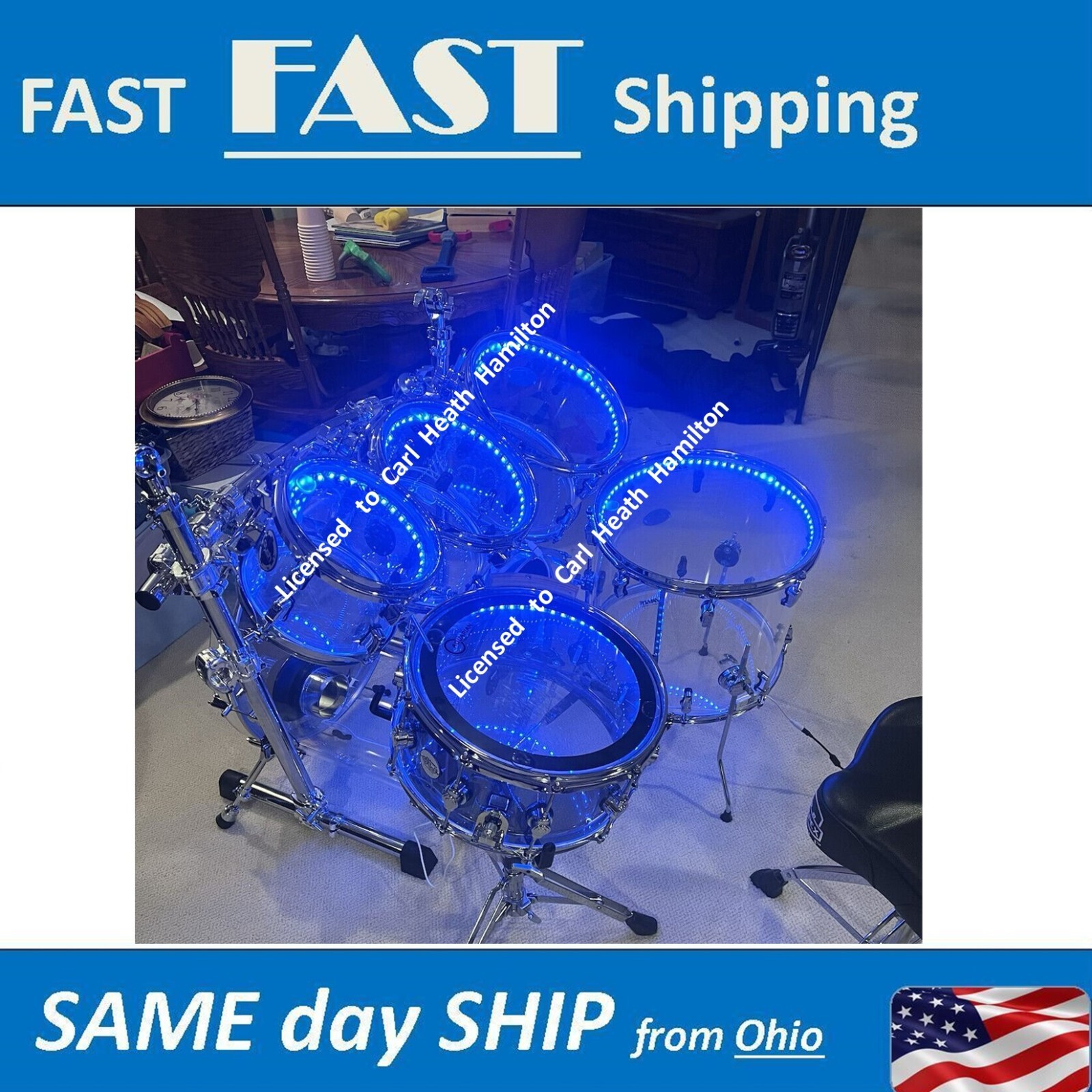 drum kit light set for drums - sound activated