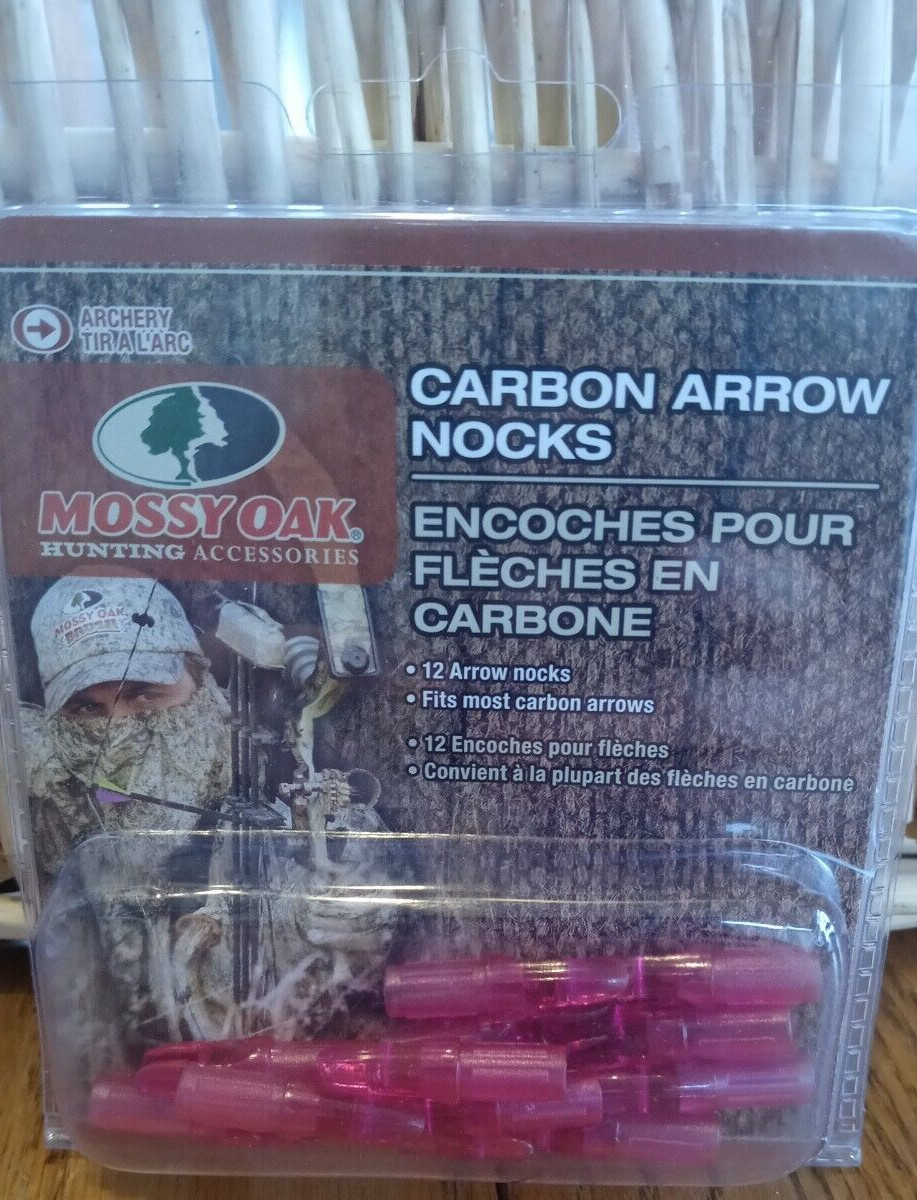 Mossy Oak MO-CAN Carbon Arrow Nocks Pink-1pk of 12pcs-Brand New-SHIPS N 24 HOURS