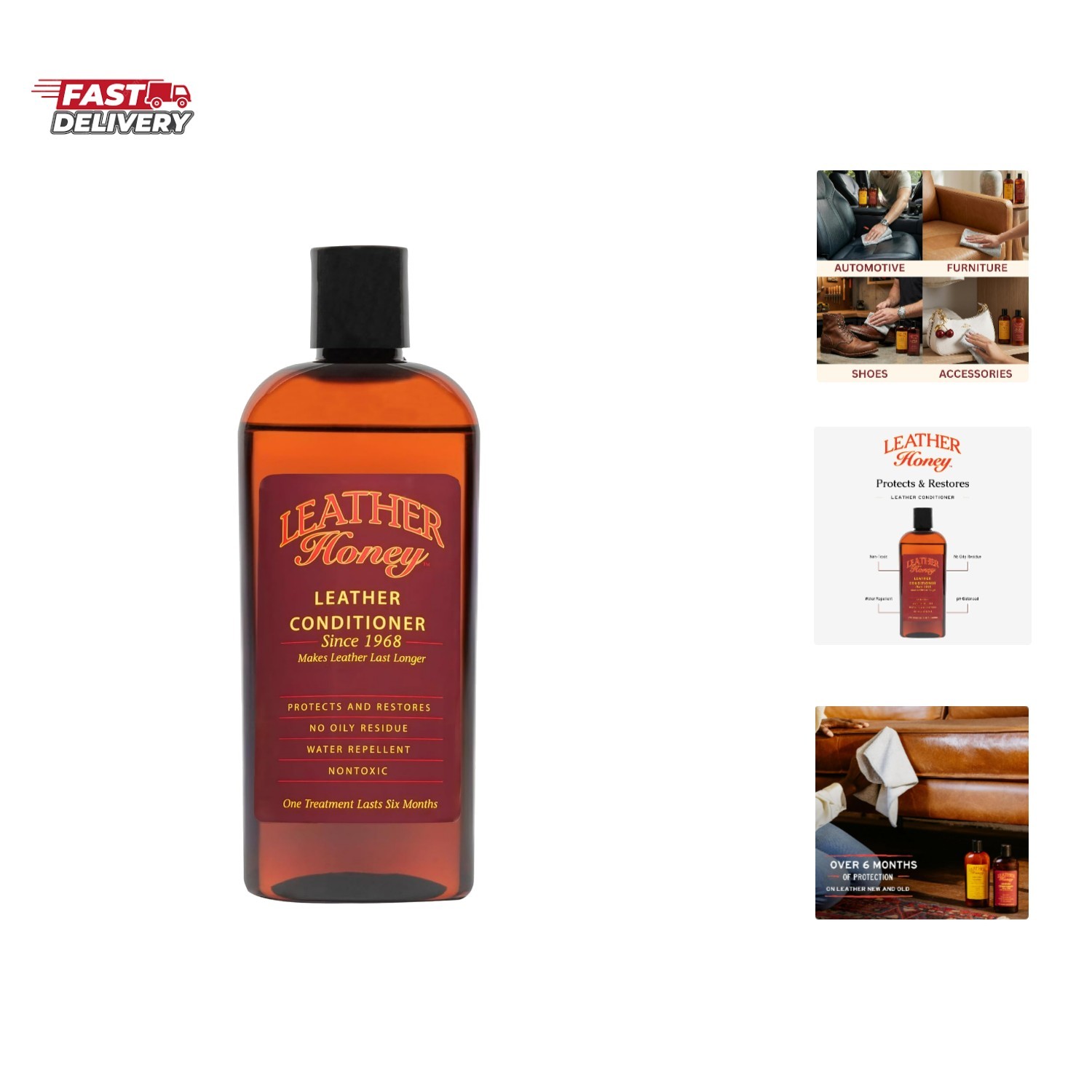 Leather Conditioner, Since 1968. for All Leather Items Including Auto, Furnit...