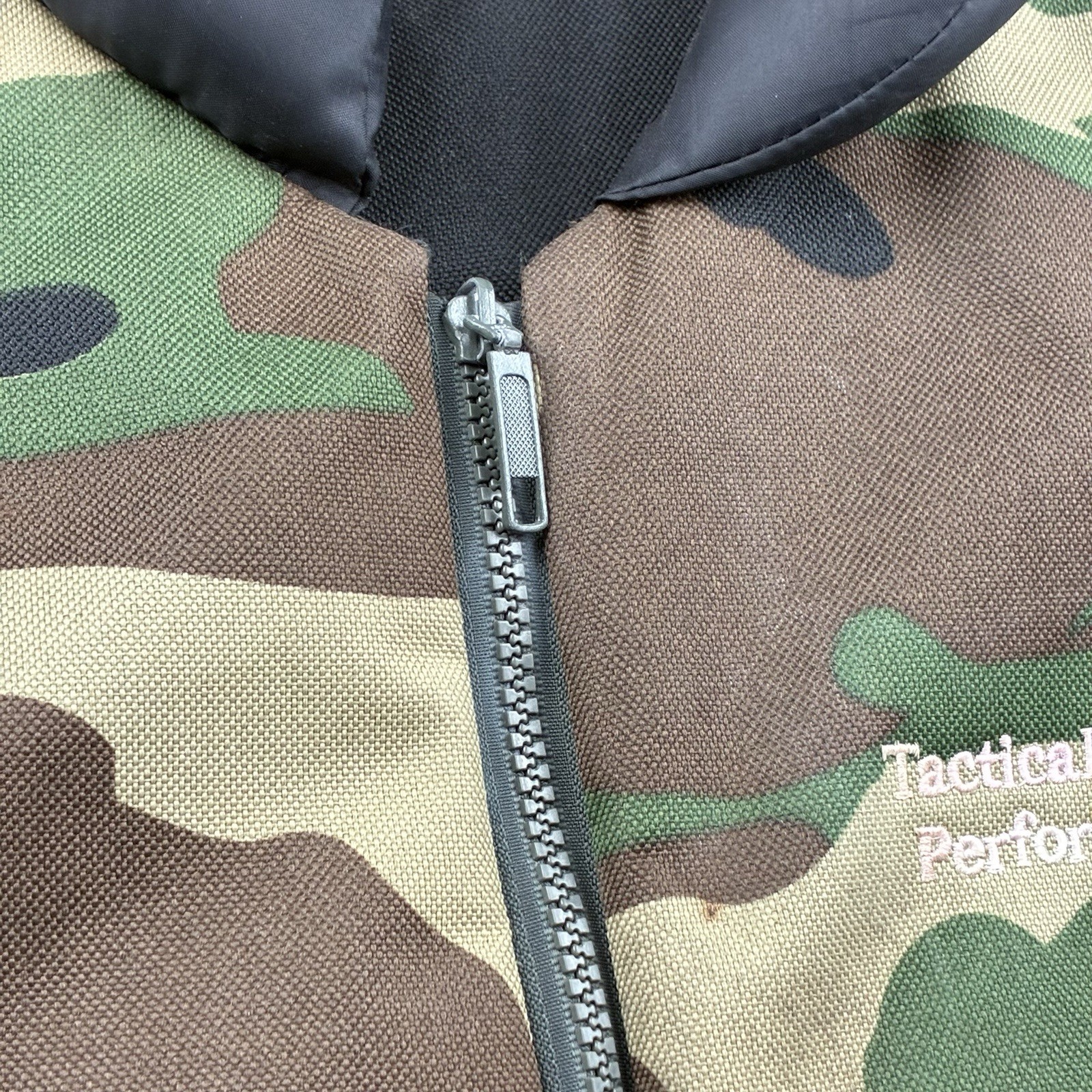 Tactical Perf Padded Reversible Camo/Black Vest Multi-Pockets Size Adjustable