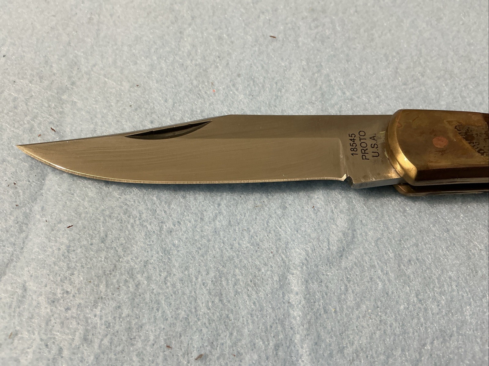 Vintage Stanley Proto 18545 Folding Lock Back Knife &leather Sheath NIB
