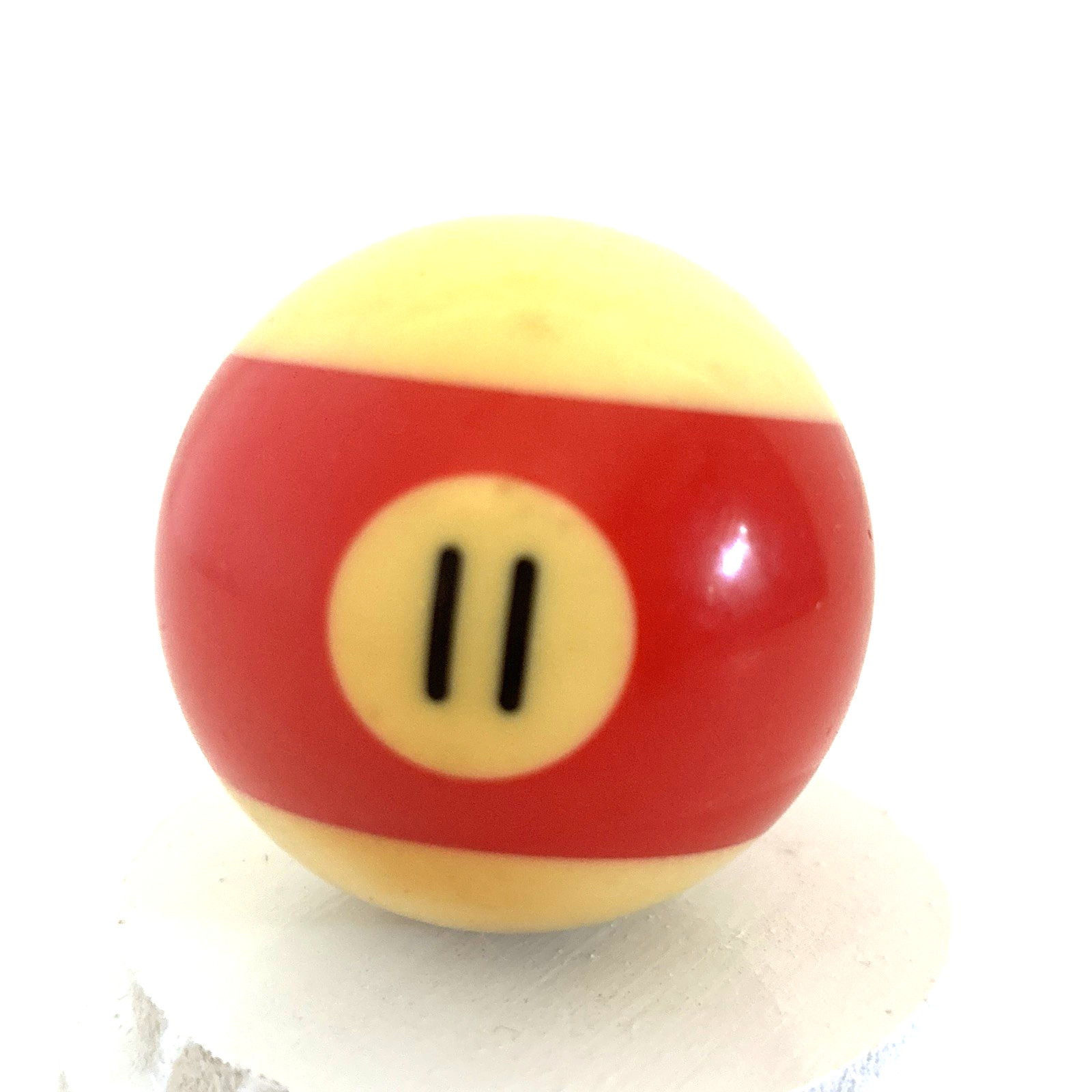 Vintage 2” Inch Billiards No. 11 Red Ball Replacement #11 Stripes