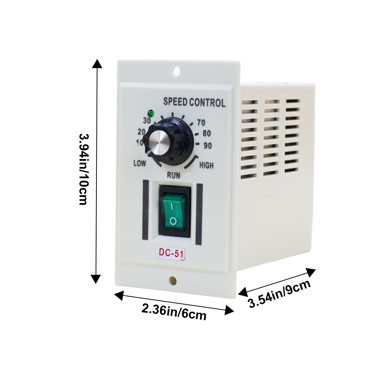 DC 0-90V Knob Motor Speed Controller Variable Adjustable Speed AC 110V Input 2PC