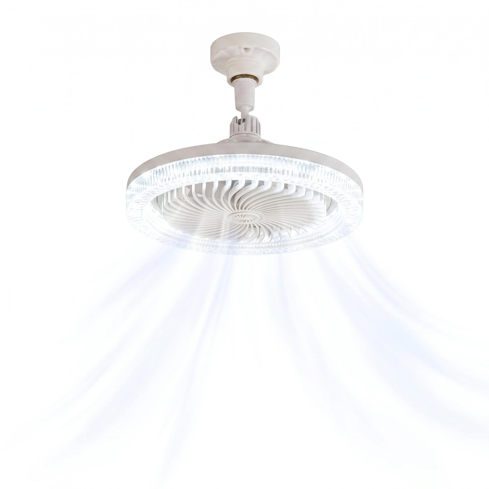 Souxgjey Low Profile Ceiling Fan with Lights and Remote, Flush 10 in, Acrylic