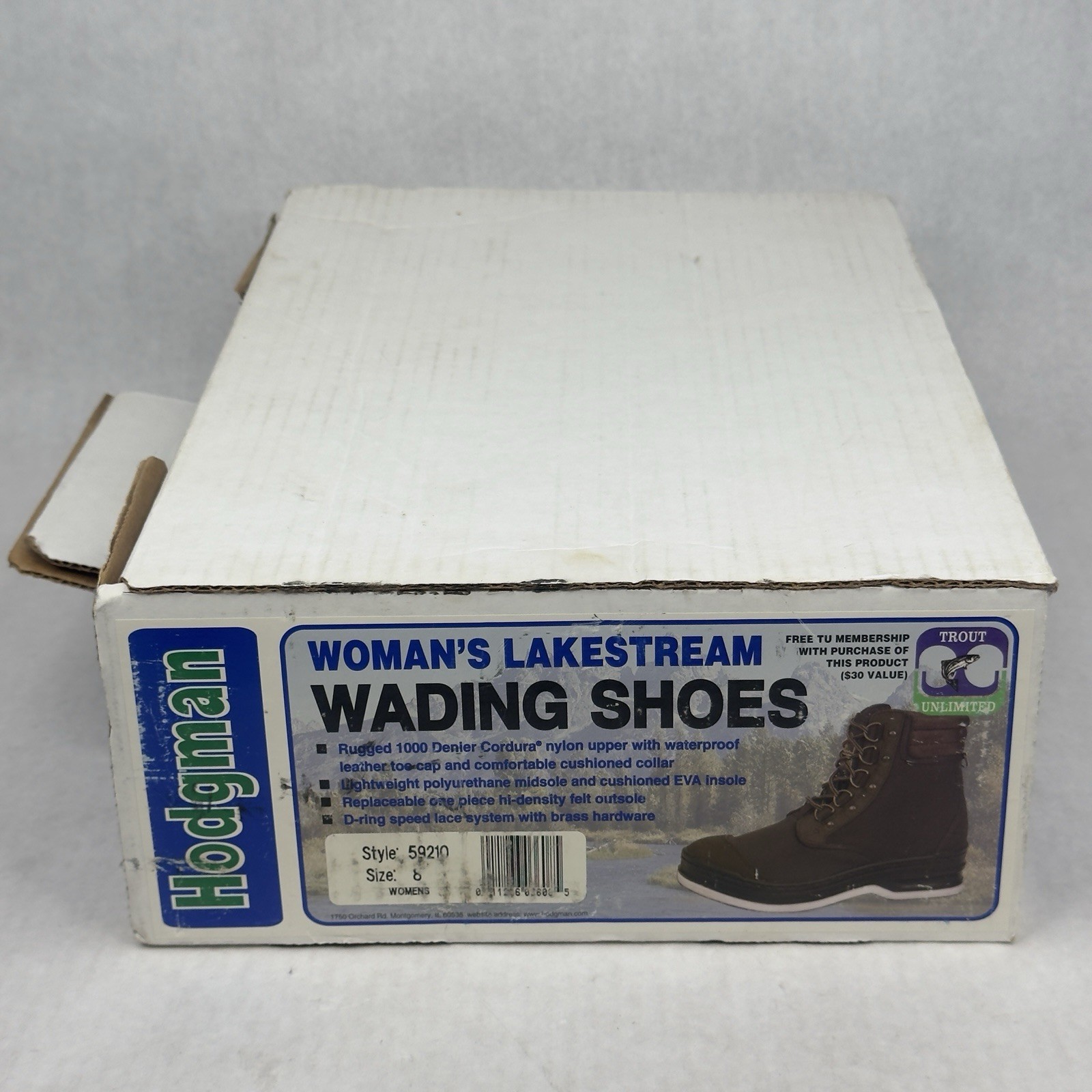 NEW Hodgman Lakestream 59210 Woman’s Wading Boots Felt Sole Fishing Shoes Size 8