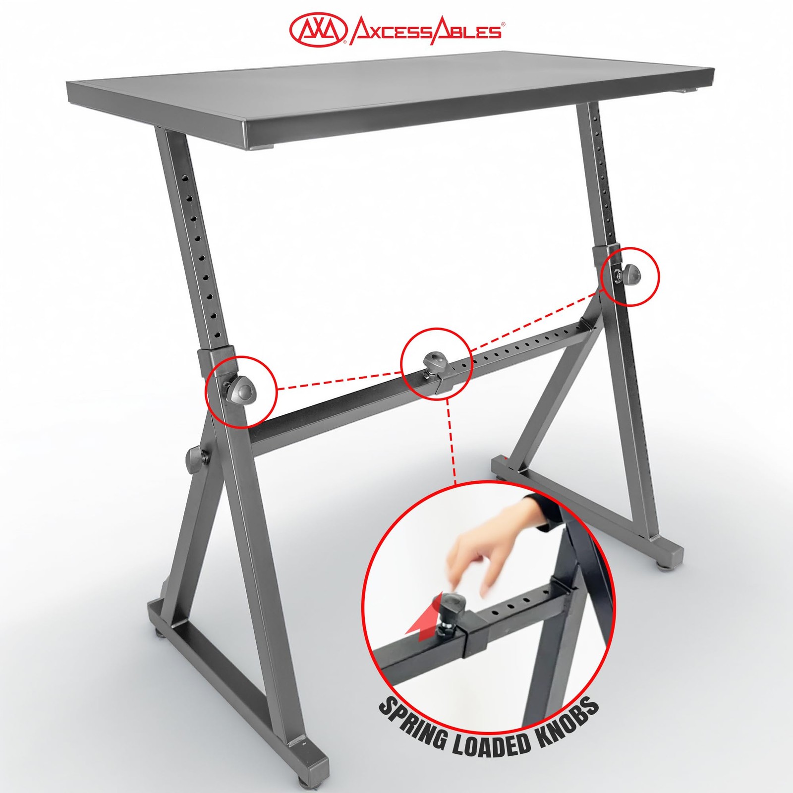 AxcessAbles Adjustable Piano Keyboard Stand and DJ Controller Desk – Removable 3