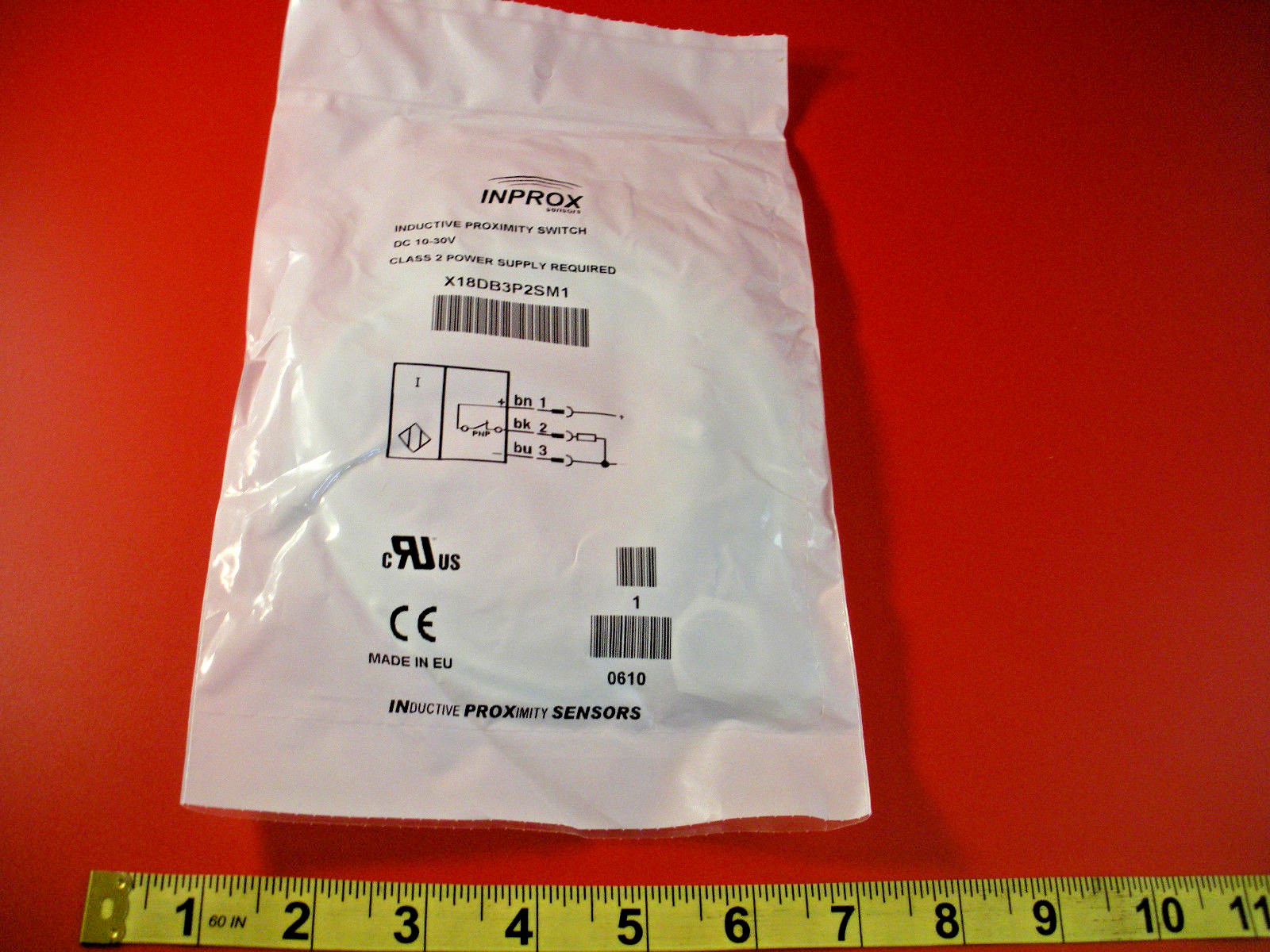 Inprox X18DB3P2SM1 Proximity Sensor Switch Inductive 10-30vdc 3-Wire Nib New