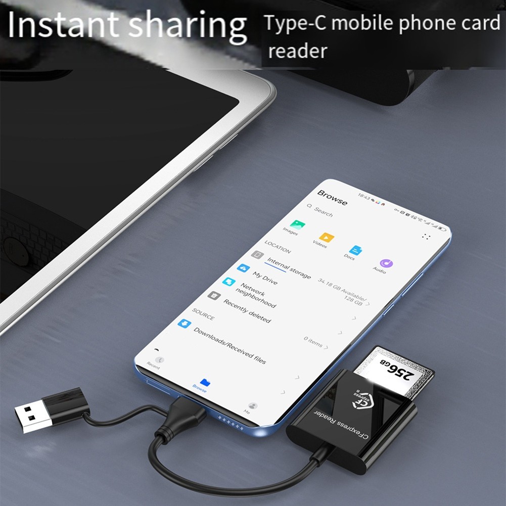 10Gbps CFexpress Type B Card Reader Writer USB3.2 Gen2 USB-C CFe Card8353