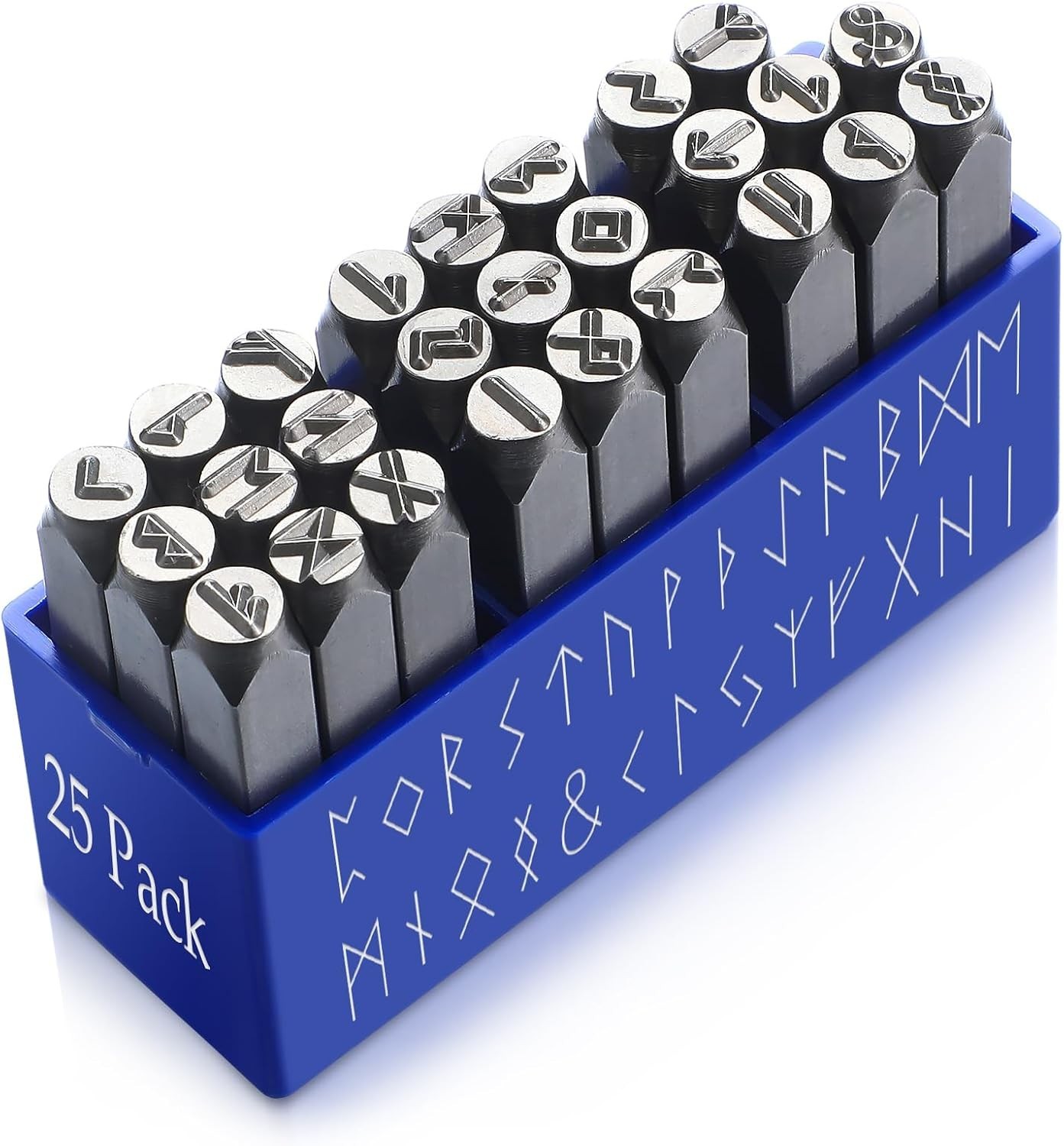 Lingvee Metal Stamp Set 6mm Steel Stamping Tool for Viking Rune