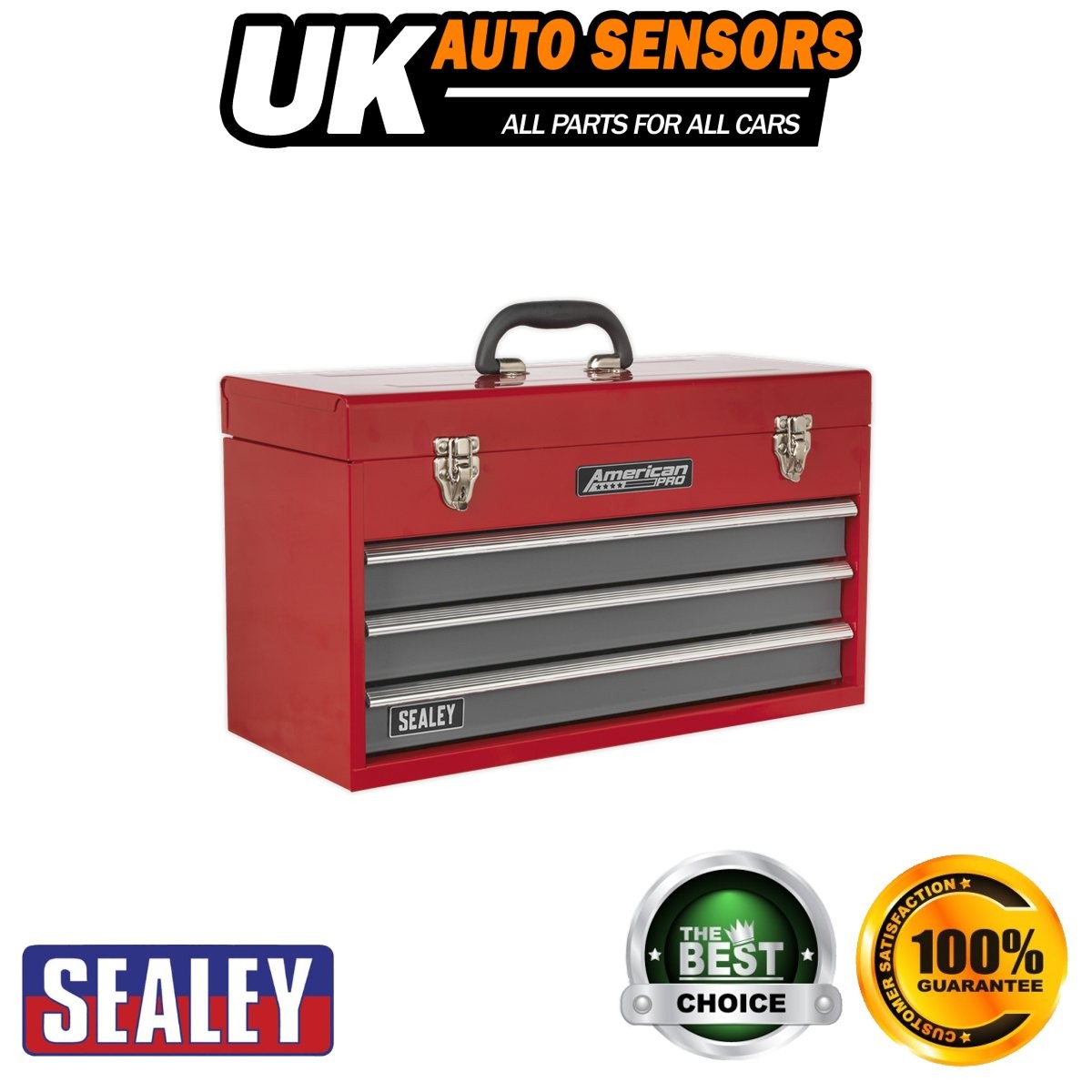 Sealey American PRO� Tool Chest 3 Drawer Red/Grey AP9243BB