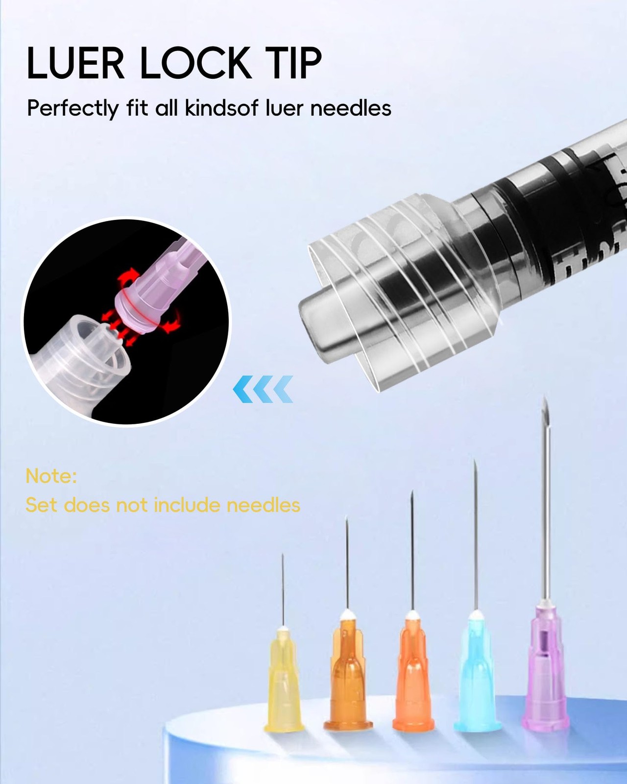 1ml Luer Lock Syringe without Needle - 1cc Plastic Syringes, 1ML, transparent
