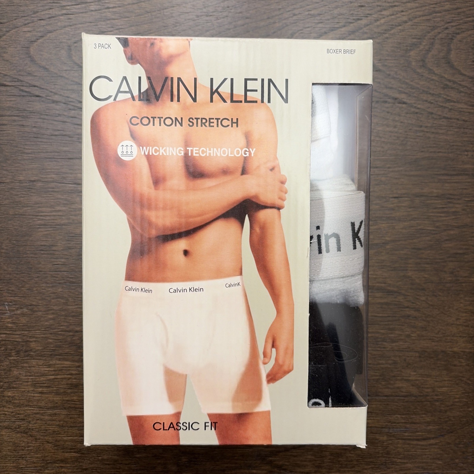 Calvin Klein Stretch Moisture Wicking Boxer Briefs Men's Small Multi - Pack of 3