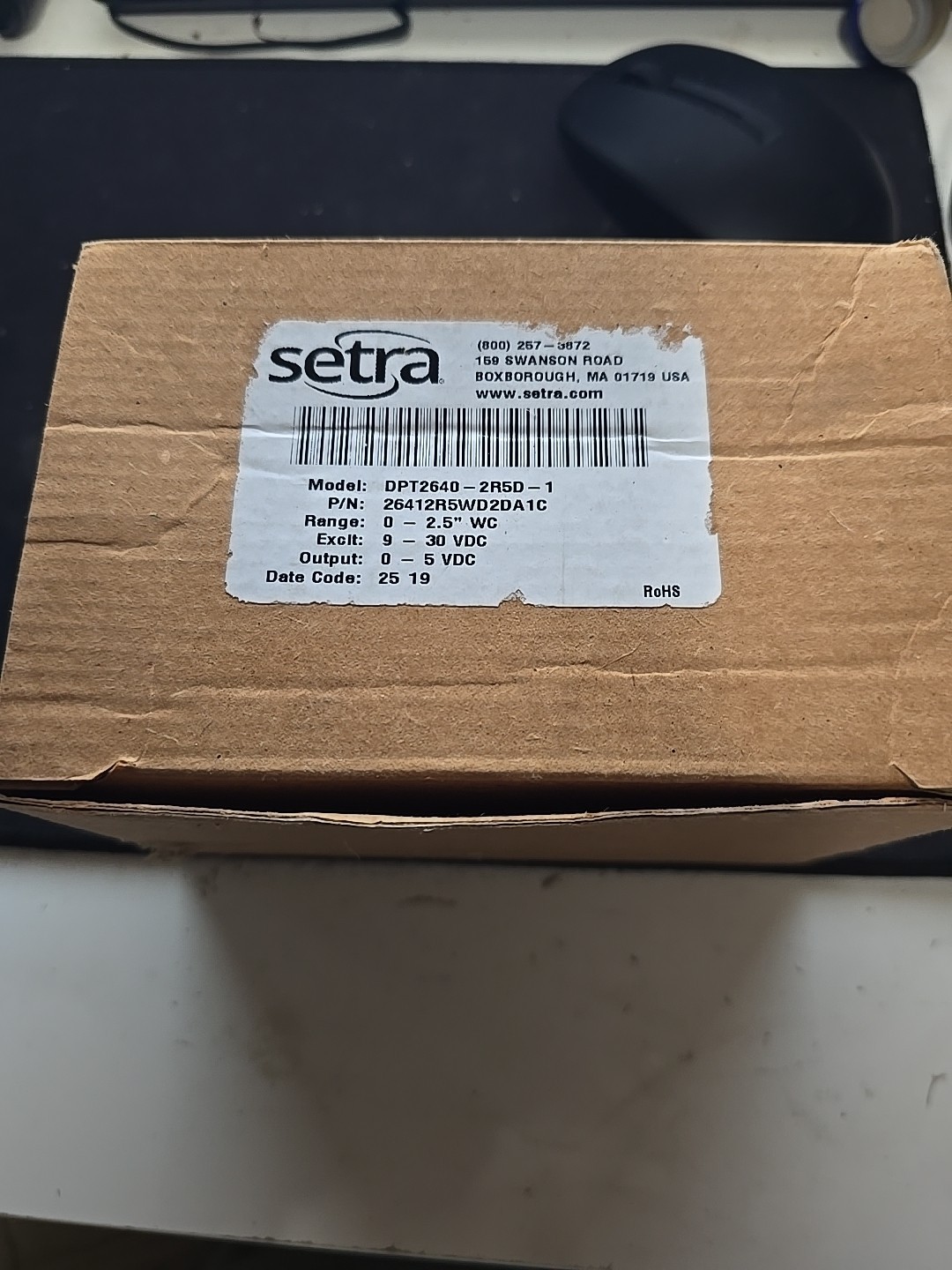 NEW Johnson Controls Setra DPT2640-2R5D PRESSURE TRANSDUCER DP TRNS 0 TO 2.5WC 0