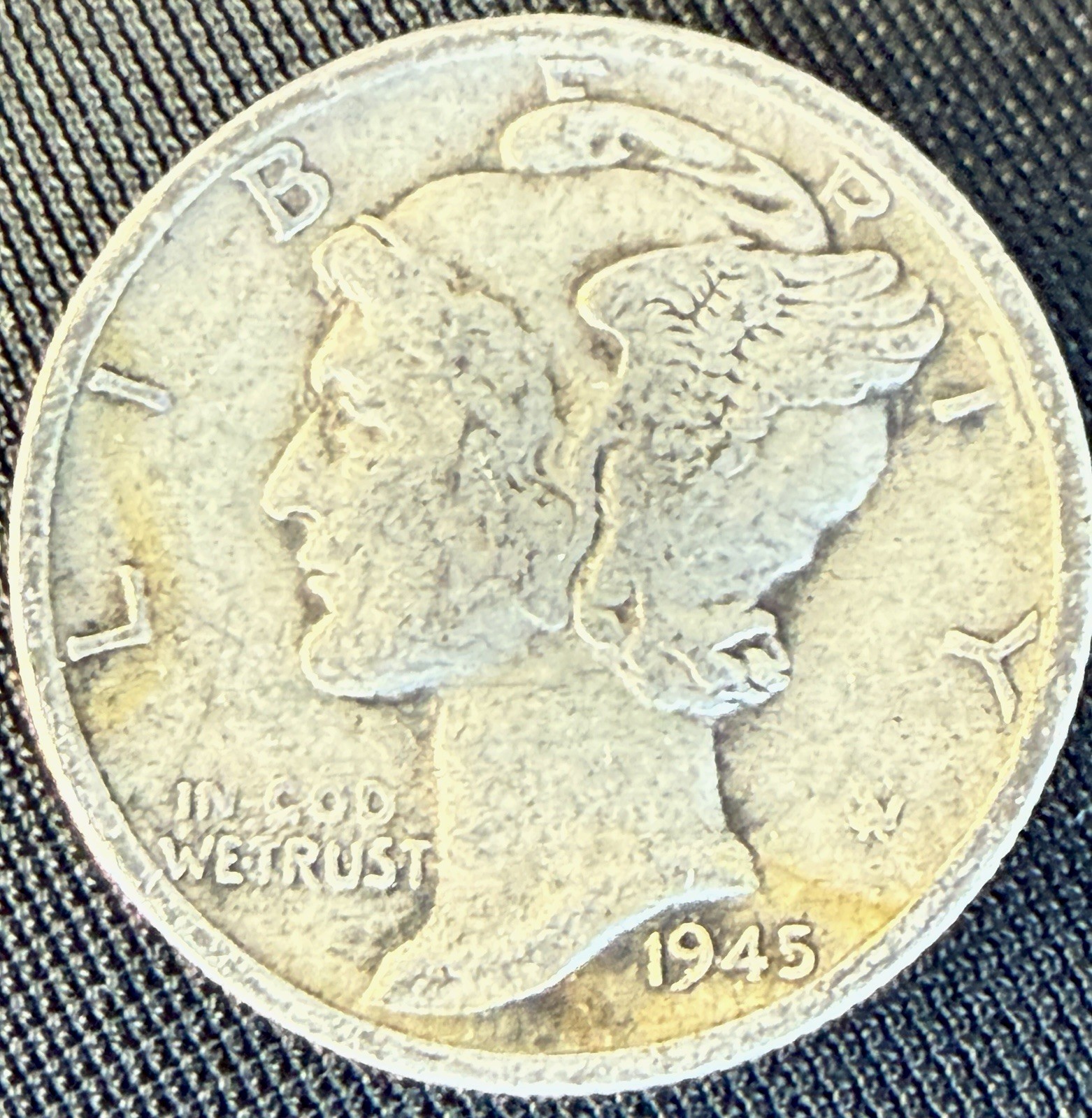 1945 S Mercury Silver Dime BU 10c US Type Coin Uncirculated Micro S Variety