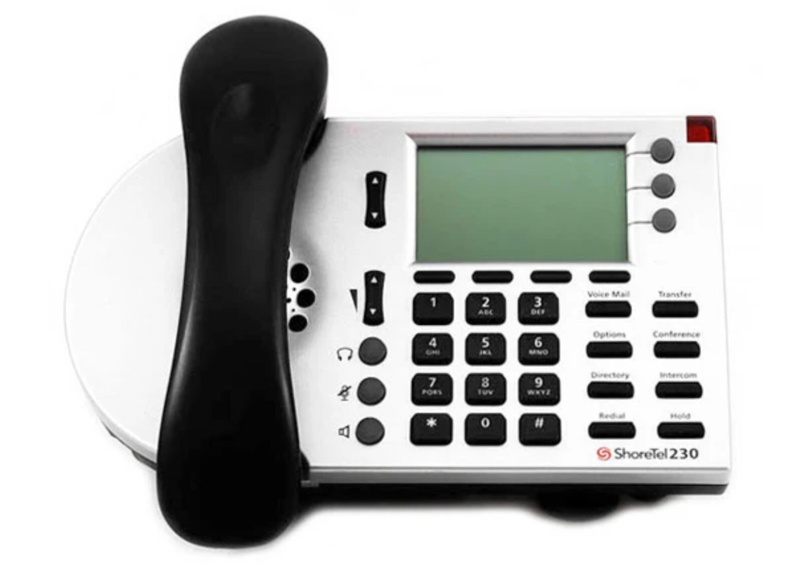 REF “A’ STOCK - ShoreTel IP 230 10196 IP POE Telephone Silver W/ Stand & Handset