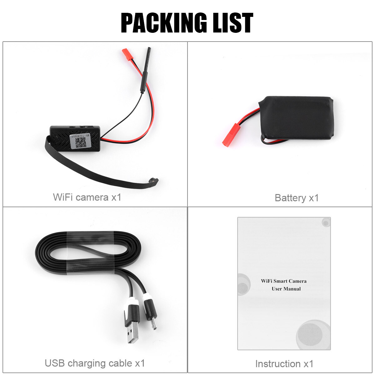 HD 1080P Mini Wifi Camera DIY Pinhole Security Motion Detection DVR 2000mAh 32G