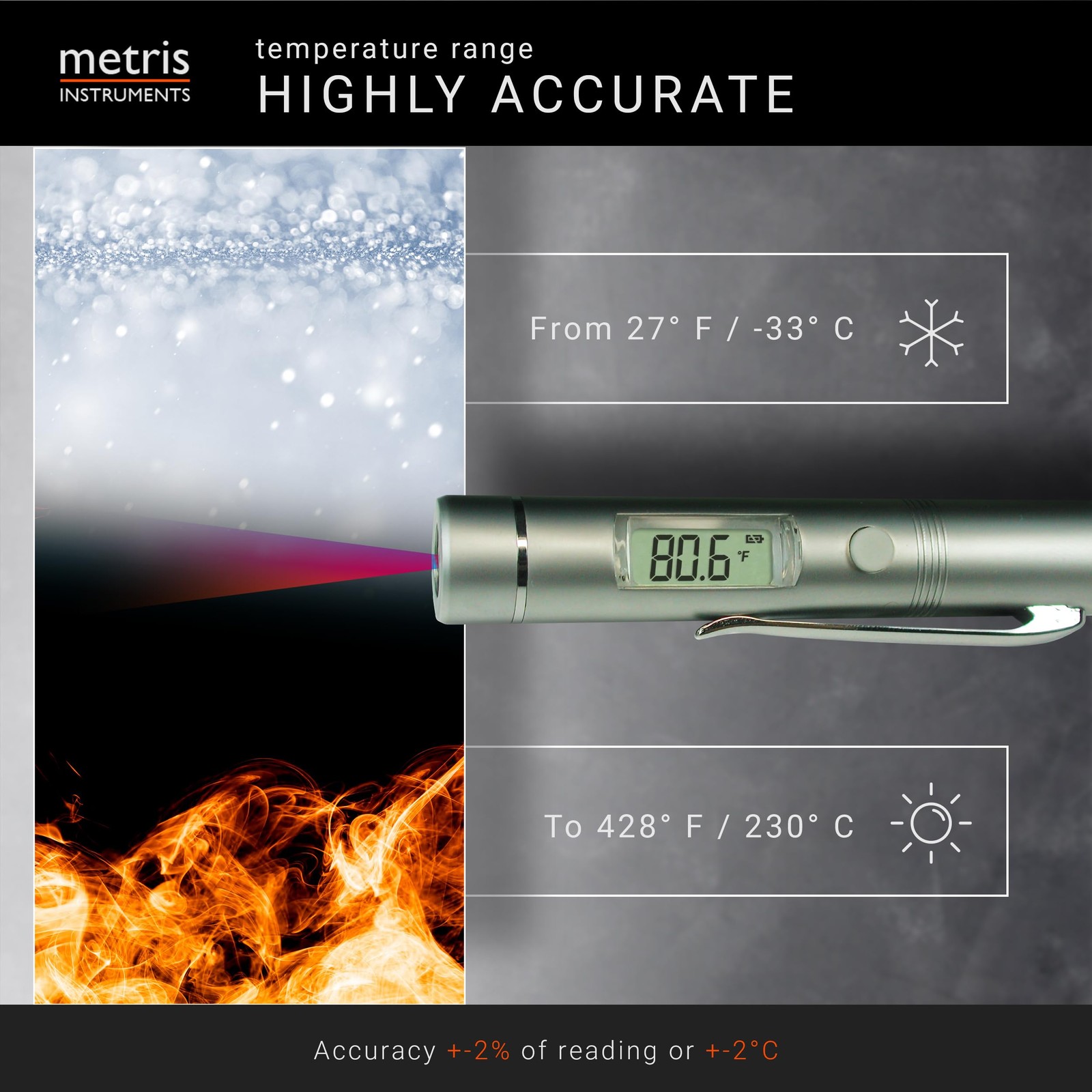 Mini Digital Infrared Thermometer Certified to UL4200A Reese’s Law for Reptil...
