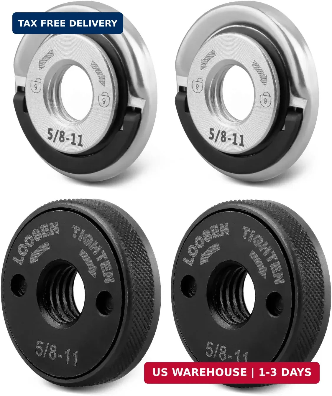5/8-11 Angle Grinder Flange Nuts Fit for Angle Grinders with Spindle Threads