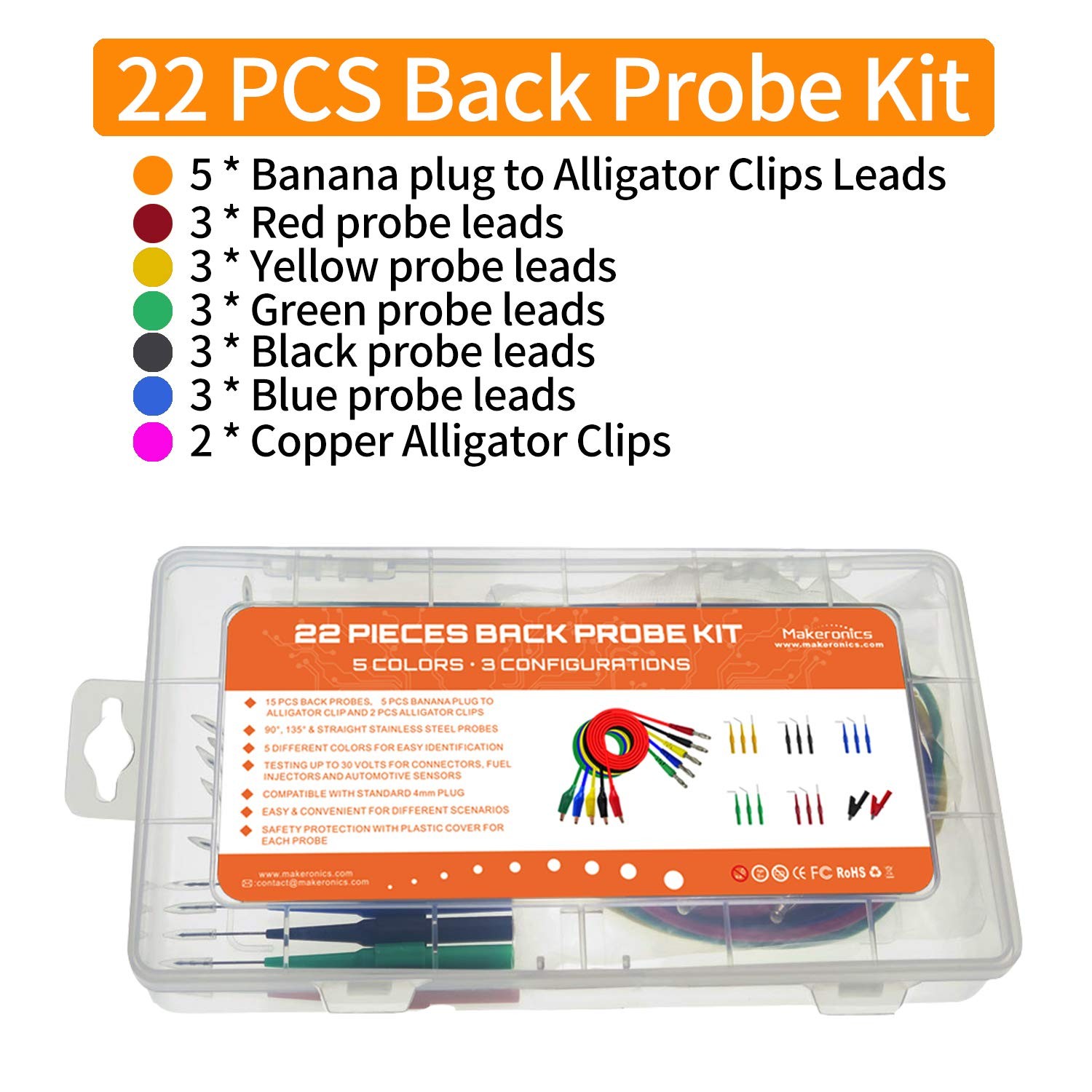 22 PCS Back Probe Kit
