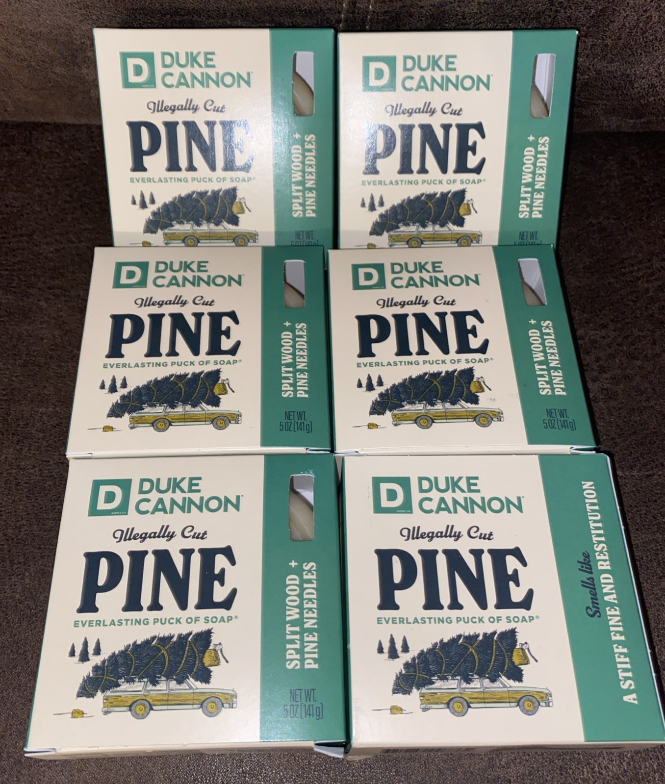 x6 Bars Duke Cannon Everlasting Puck Soap - Illegally Cut Pine - 5oz