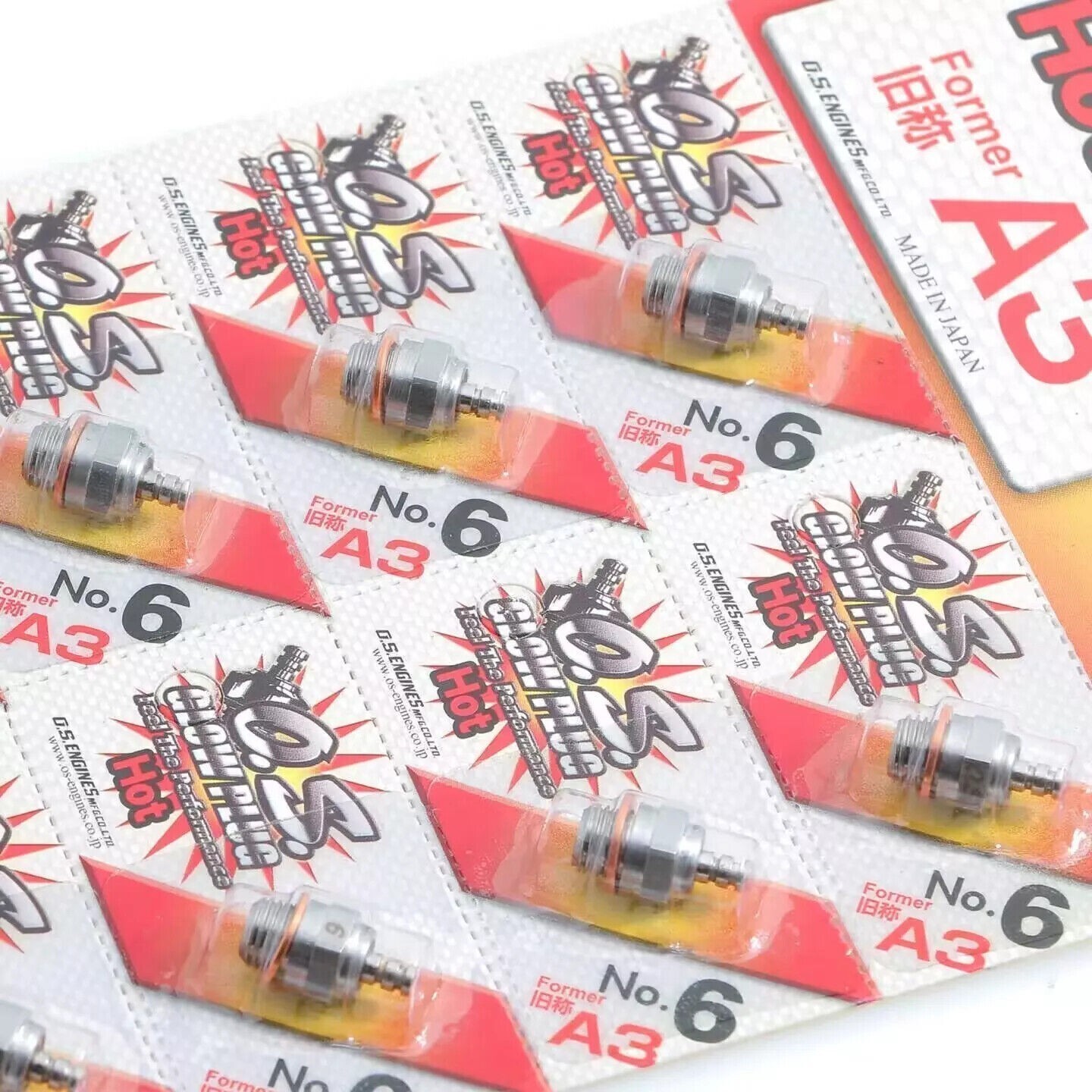 3 Pack OS No.6 #6 A3 Hot Nitro Glow Plug For Nitro Engine RC Car Truck