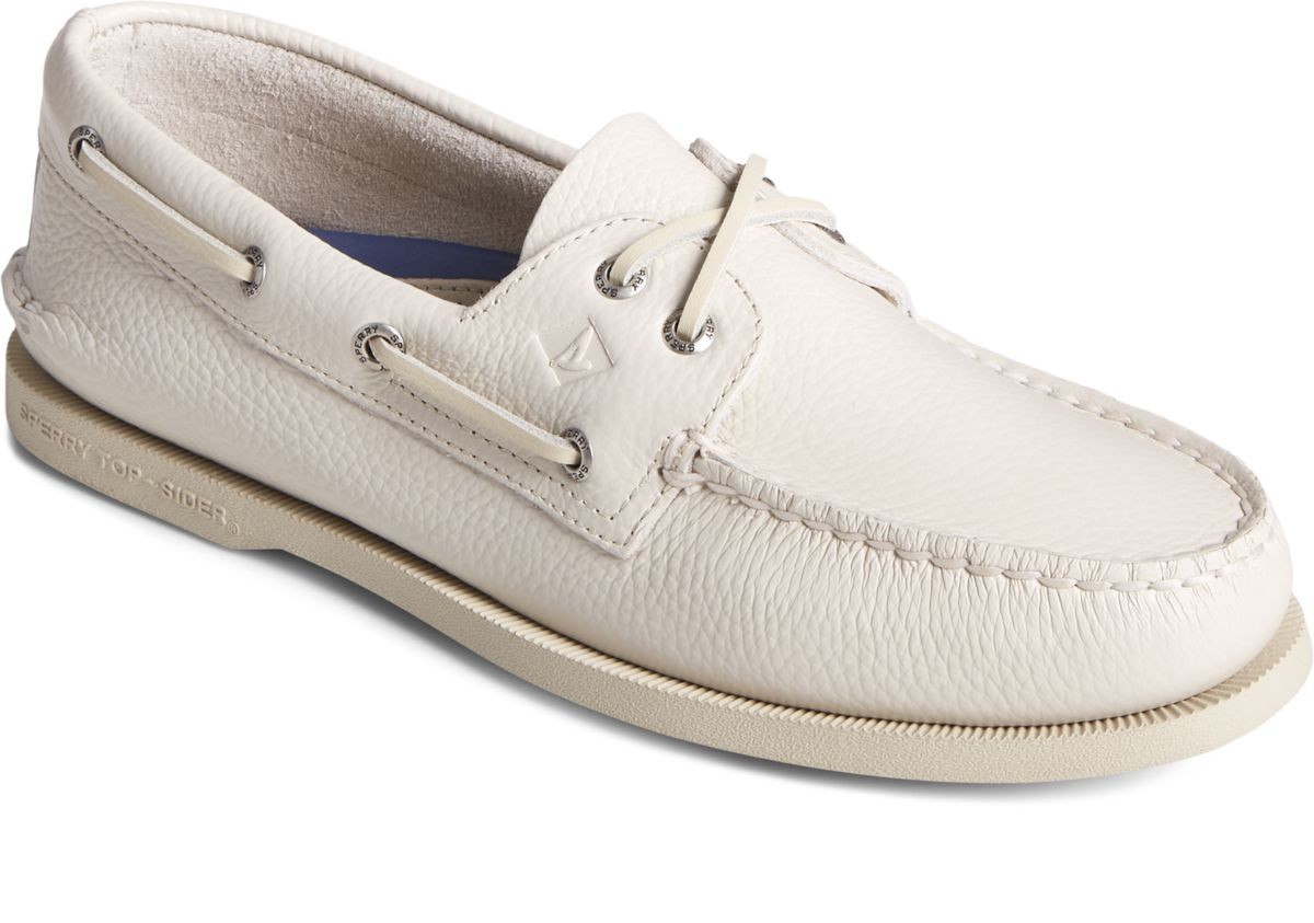 Sperry Men's Authentic Original™ Leather Boat Shoe White - 13934558 (0195149), W