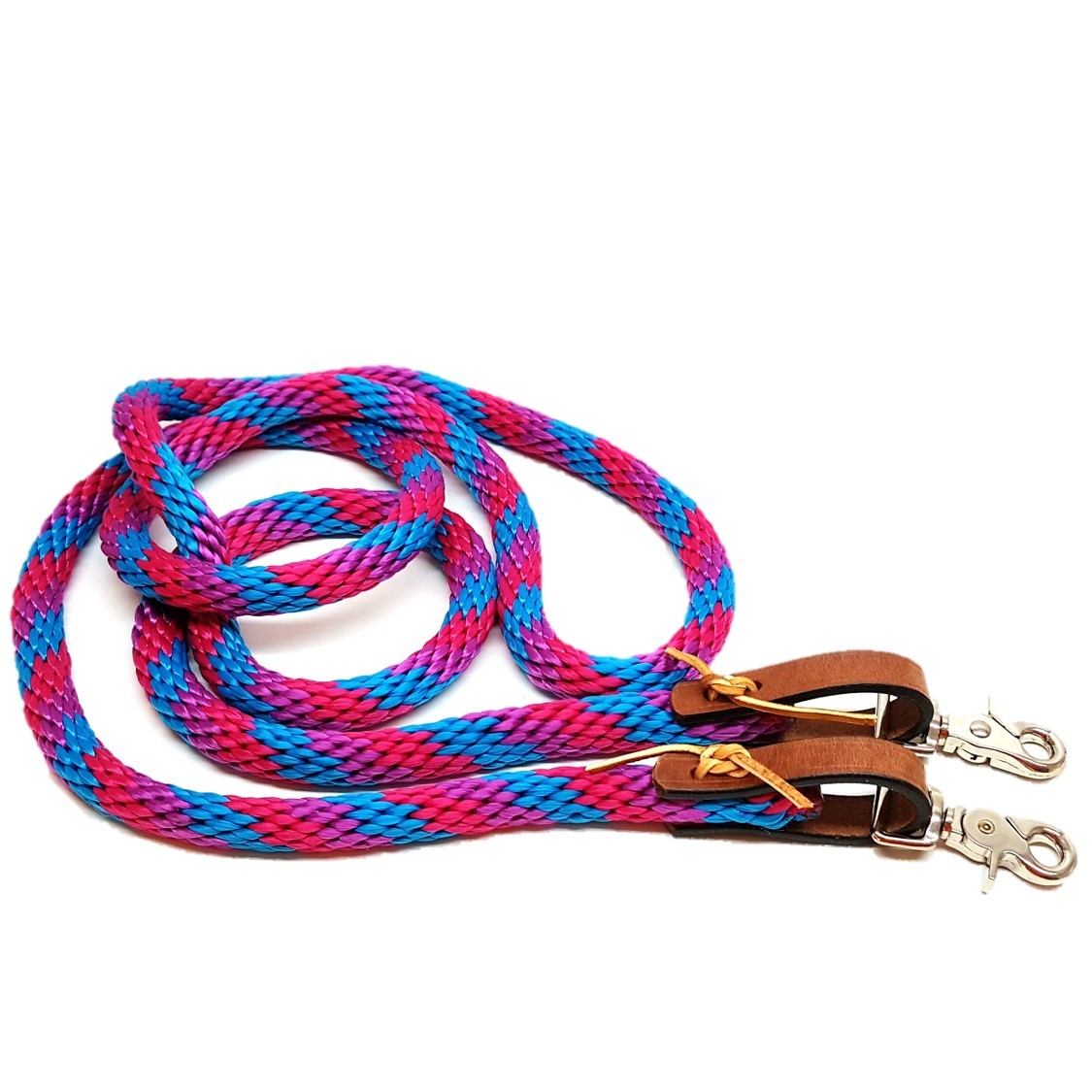 New 8 Ft. Rope Western Rein Multi Color Roper W/Snaps Barrel racing