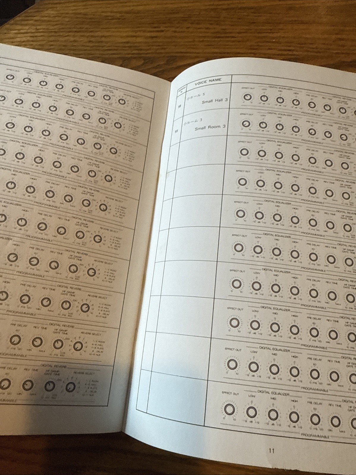 Roland DEP-3 Digital Effects Example Settings Booklet Original Quick Lookup Book